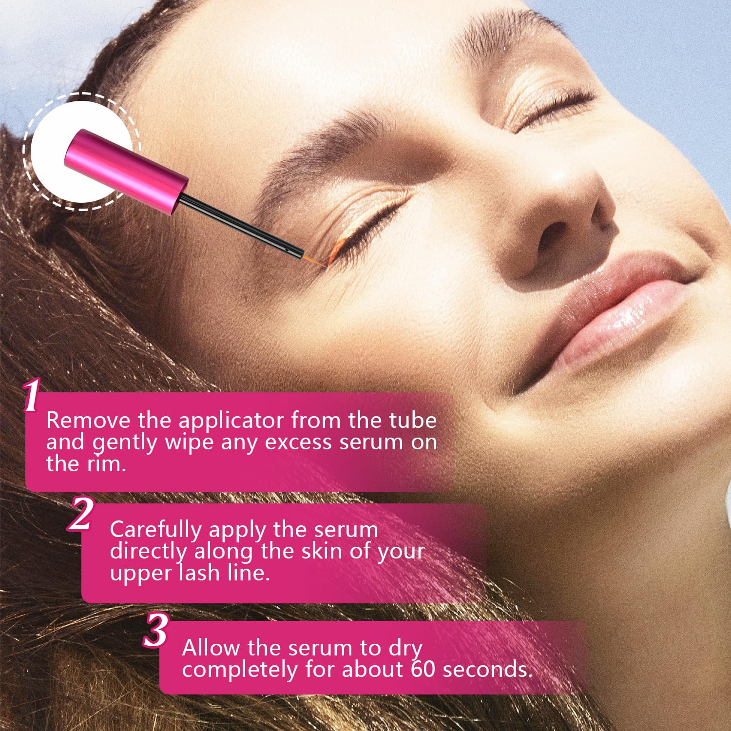 Wimpernwachstum Serum – Mit Peptid Komplex & Hyaluron – Für längere, dichtere & vollere Wimpern – Sanfte Formel für empfindliche Augen – Tierversuchsfrei – 5ml