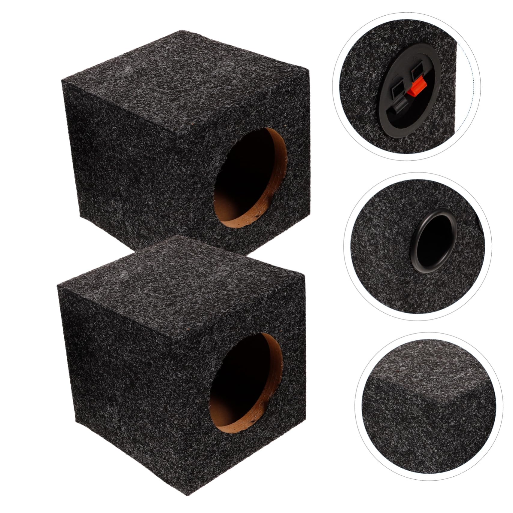 NUOBESTY Caja de Subwoofer Sellada para Coche en Madera y Esponja, Diseño Vacío para Mejorar Calidad de Audio, Adecuado para Sistema de Sonido del Automóvil