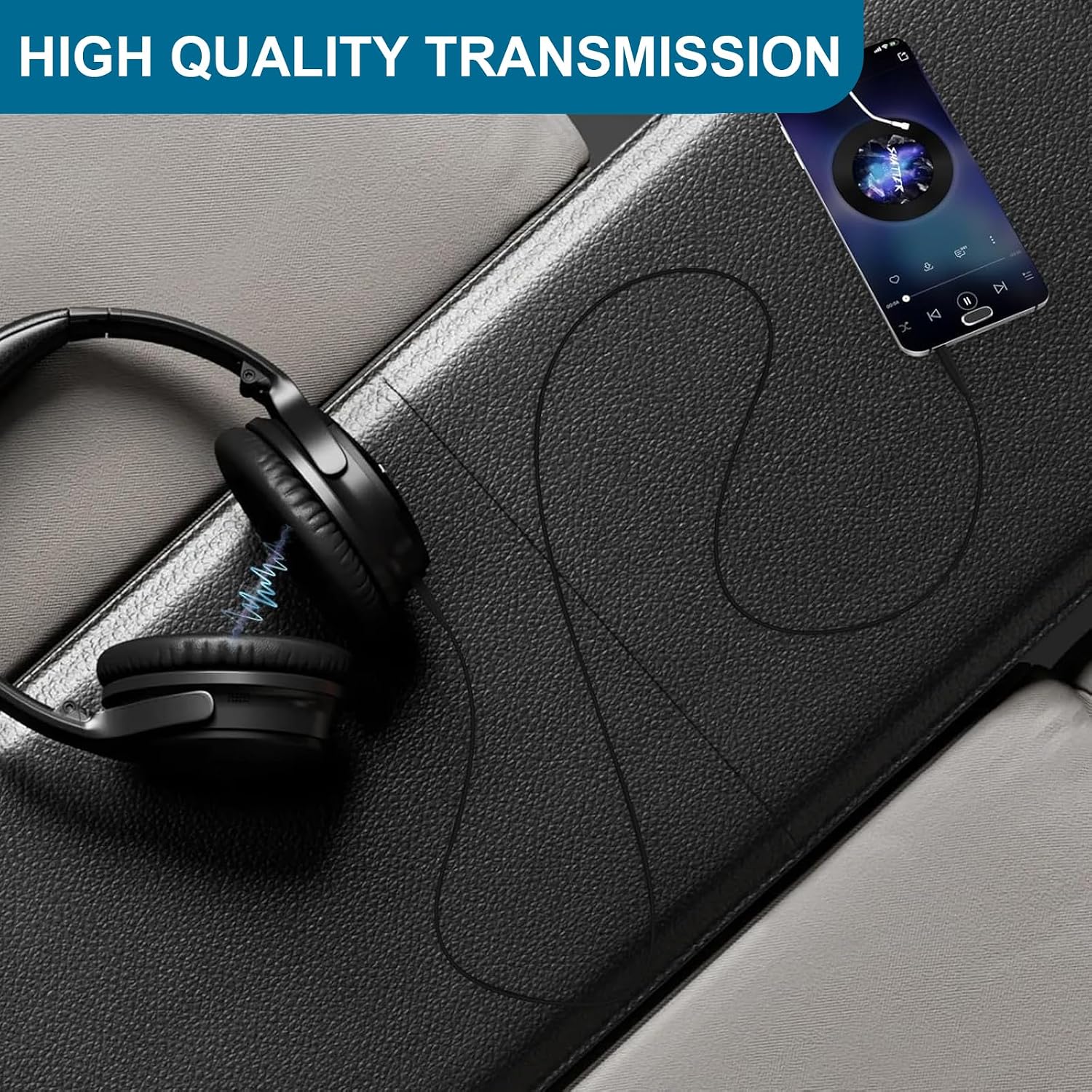 QC35 Audio Cable Compatible with Bose QuietComfort, QuietComfort Ultra, NC700, QC45, QC35 II, QC35, QC25 Headphones, 3.5mm to 2.5mm Aux Cable for JBL Tune 710BT 760NC 660NC Headphones (Straight Jack) image 5