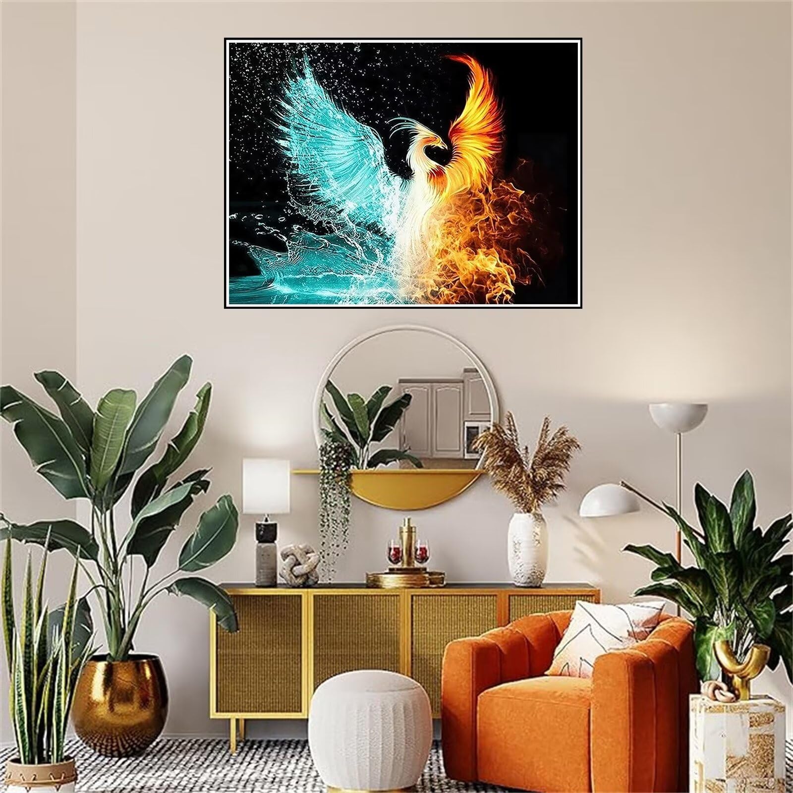 5D Diamond Painting Fleur Papillon,Diy Broderie Diamant Kit Complet ,Peinture Diamant Pour