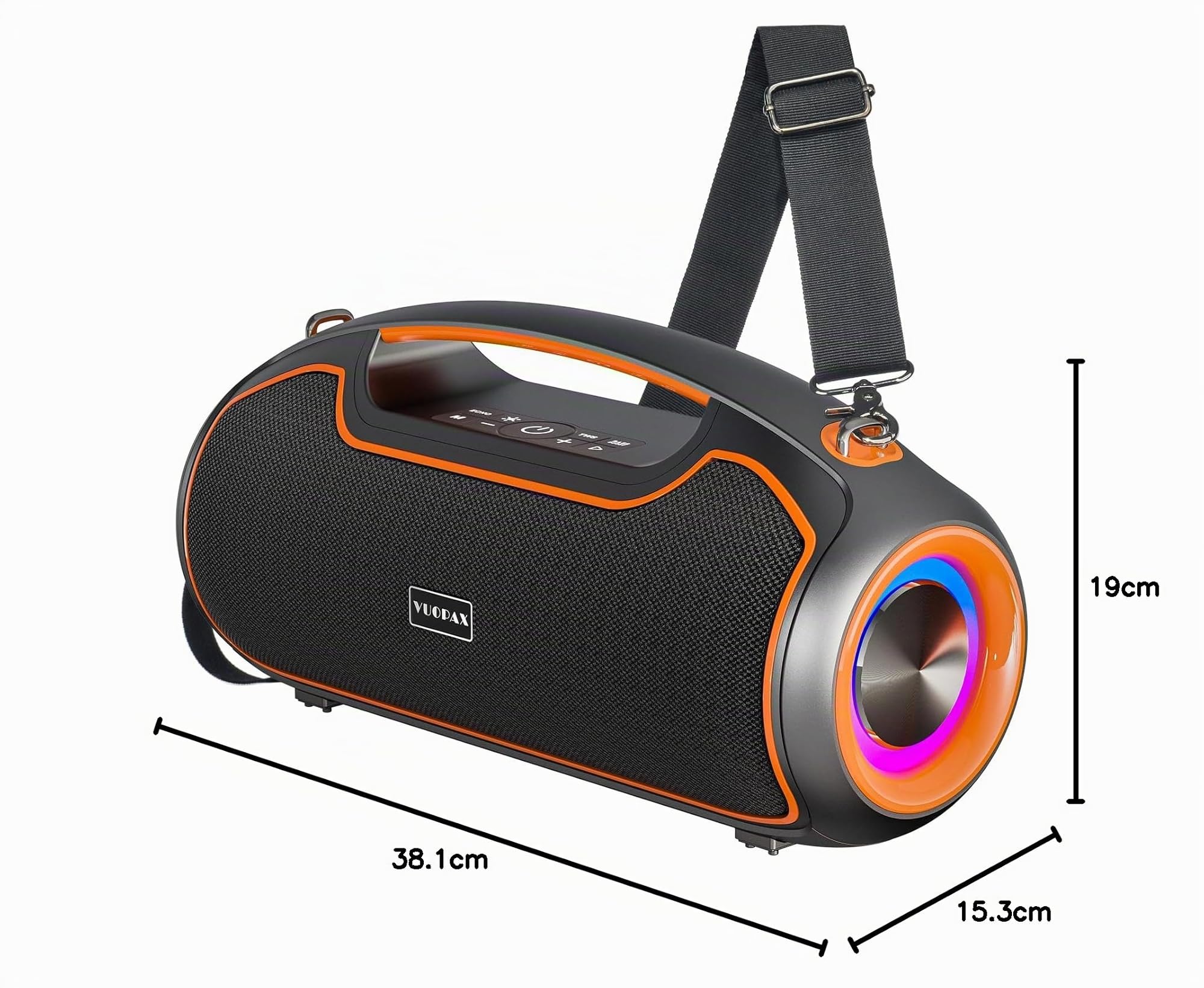 Altavoz Bluetooth Potente Portátil Mejores Altavoz Exterior Bluetooth Speaker Potencia pico de 200W, resistencia al agua IP65, 2 * Subwoofer aumentar TWS/TF/USB/AUX, ideal para el hogar/reuniones
