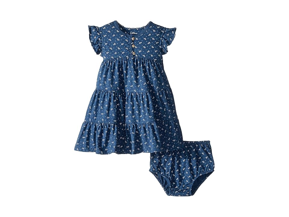 

Ralph Lauren Baby Floral Flutter Sleeve Dress (Infant) (Blue Floral) Girl's Dress