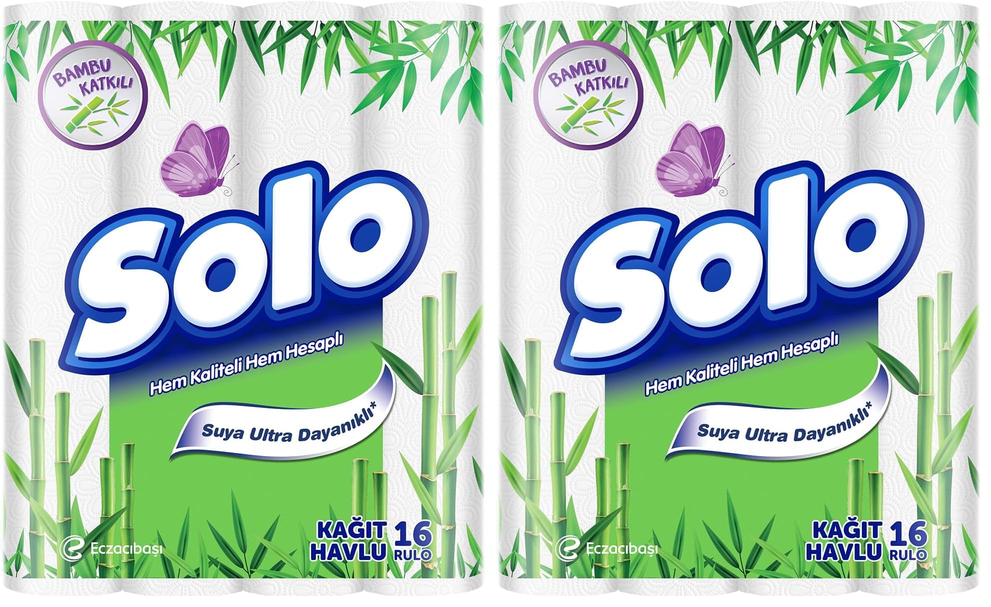 SOLO Bambu Katkılı Kağıt Havlu 16'lı (2 paketi)