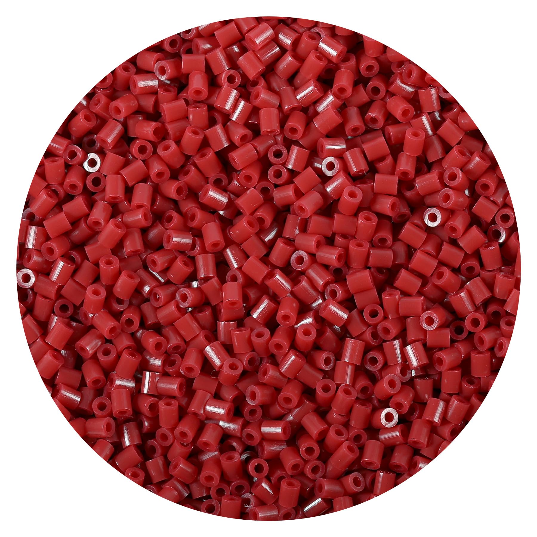 10000Pcs Loose Mini Fuse Beads 2.6mm Bulk Refill Kit Stress Relief Pixel Art 3D Craft Melting Beads for DIY Decor Crafts Creative Handmade Projects (F08 Red 2)