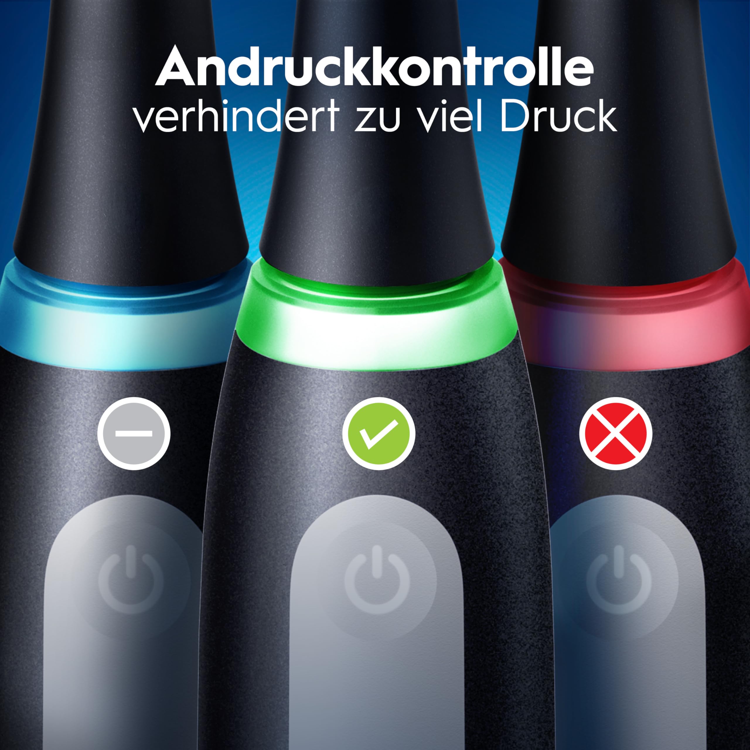 Oral-B iO Series 3 Plus Edition Elektrische Zahnbürste mit 3 Aufsteckbürsten, Schwarz - Electric Toothbrush, GUT GETESTET von STIFTUNG WARENTEST, Inkl. 3 Putzmodi für Zahnpflege - 4