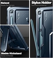 Vista 5 de Dexnor Funda para Samsung Galaxy Tab S6 Lite de 10.4 pulgadas 2024/2022/2020, [protector de pantalla y soporte integrados] con soporte