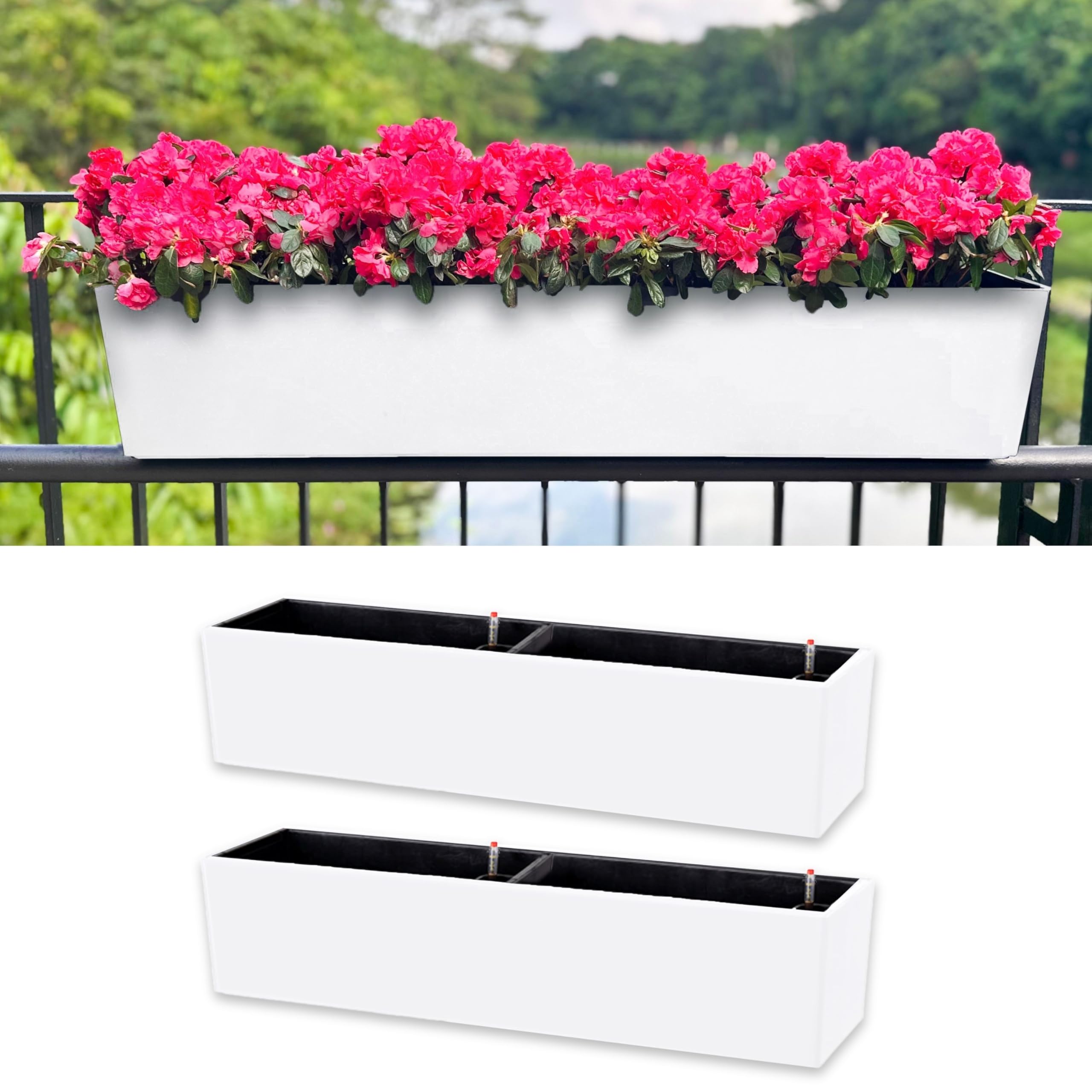 Amazon.com : LaLaGreen Hanging Planter Boxes (2 Pack, 40