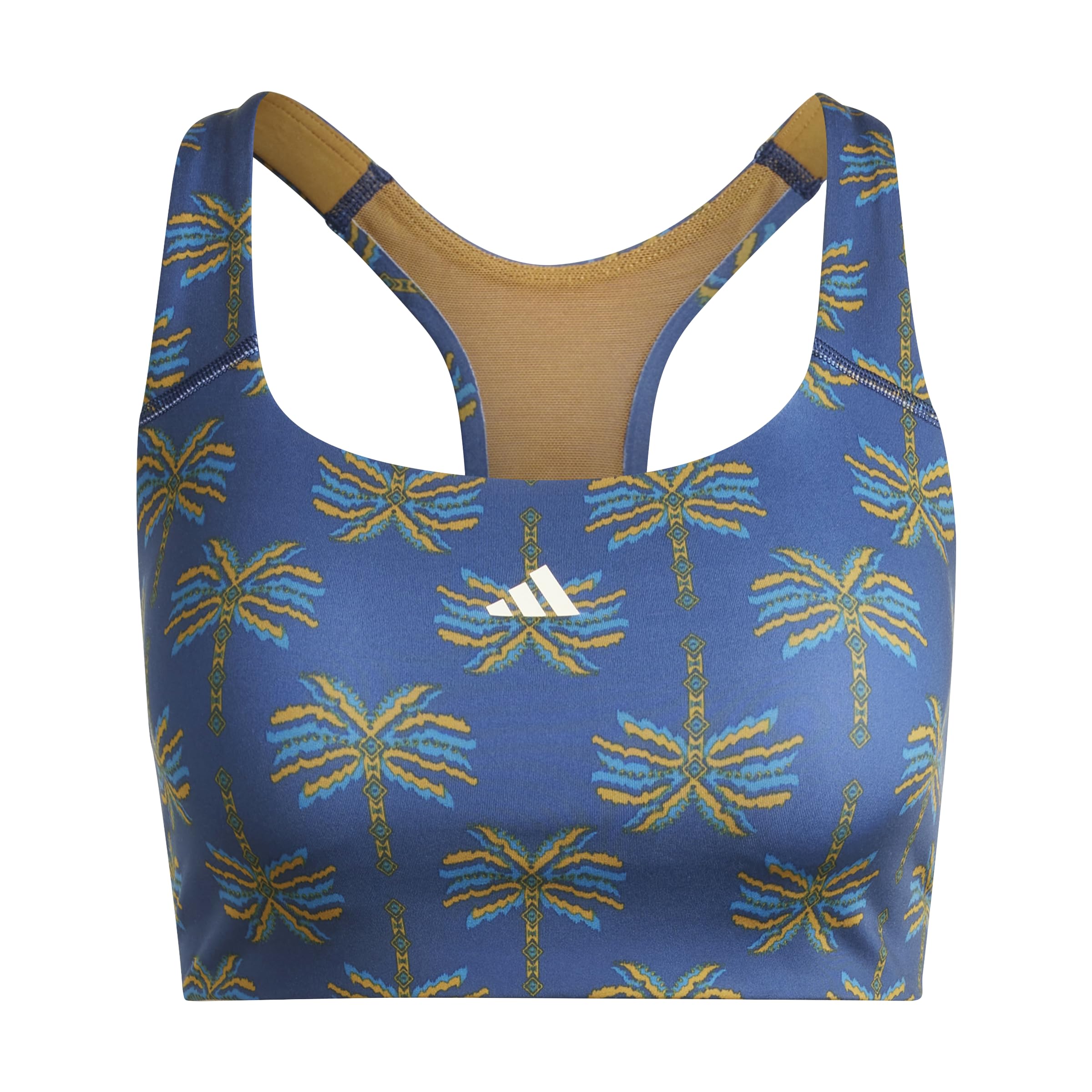 adidas Damski X Farm Rio Medium Support biustonosz sportowy, nocny indygo/granatowy/kremowo-biały, (S) A/B, Night Indigo/Dark Marine/kremowy, (Small) A/B
