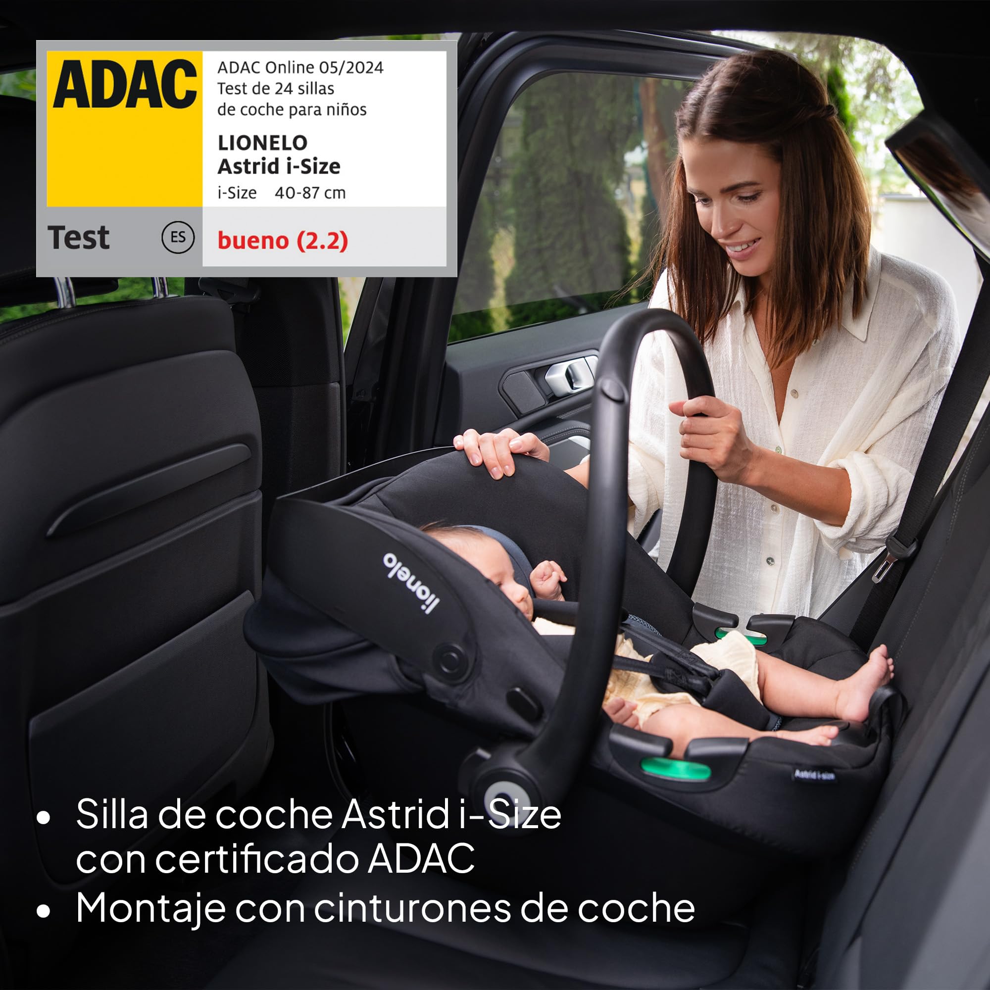 LIONELO Amber Coche de bebé multifuncional 3 en 1 Conjunto silla de paseo con el Asiento de Cubo e Capazo Manillar regulable Bolsa Mosquitero Protector de lluvia Asiento de coche
