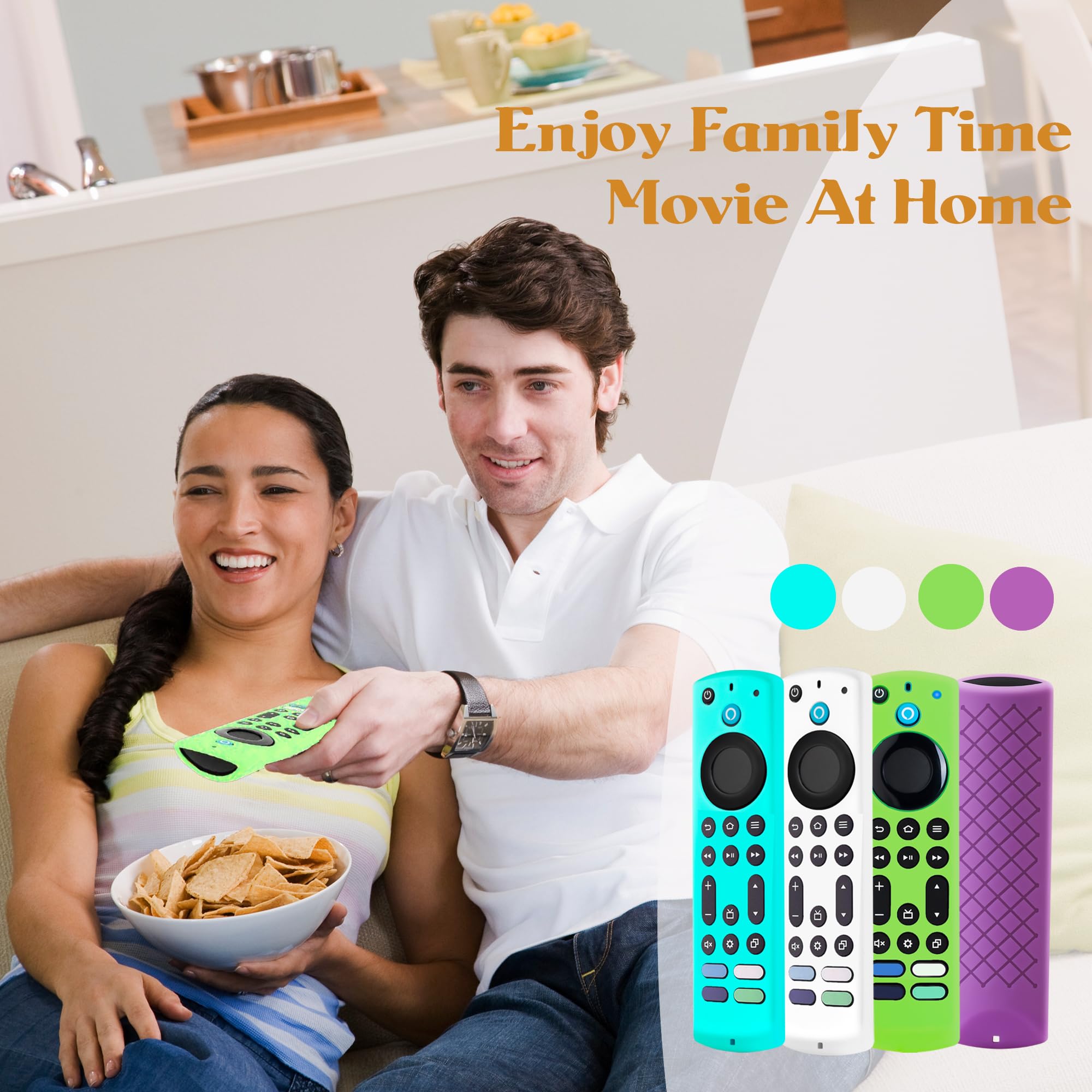 Funda para control remoto Fire Stick 4k+ Max, Toshiba, Insignia Fire TV, funda de silicona que brilla en la oscuridad (morado)