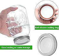 Vista 4 de 72 tapas de conservas con anillos de boca regular, para frascos Ball, Kerr – Tapas de metal tipo Mason para conservas – 100% de ajuste y herméticas