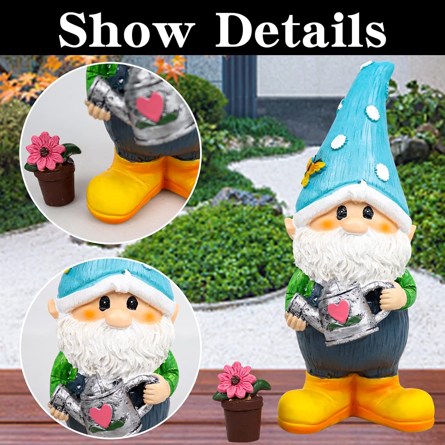 nezababy 2PCS Funny Garden Gnome Outdoor Decoration Statue Naughty Couple Sculpture Decor for Indoor Lawn Yard Patio Ornaments Resin (2 PCS)