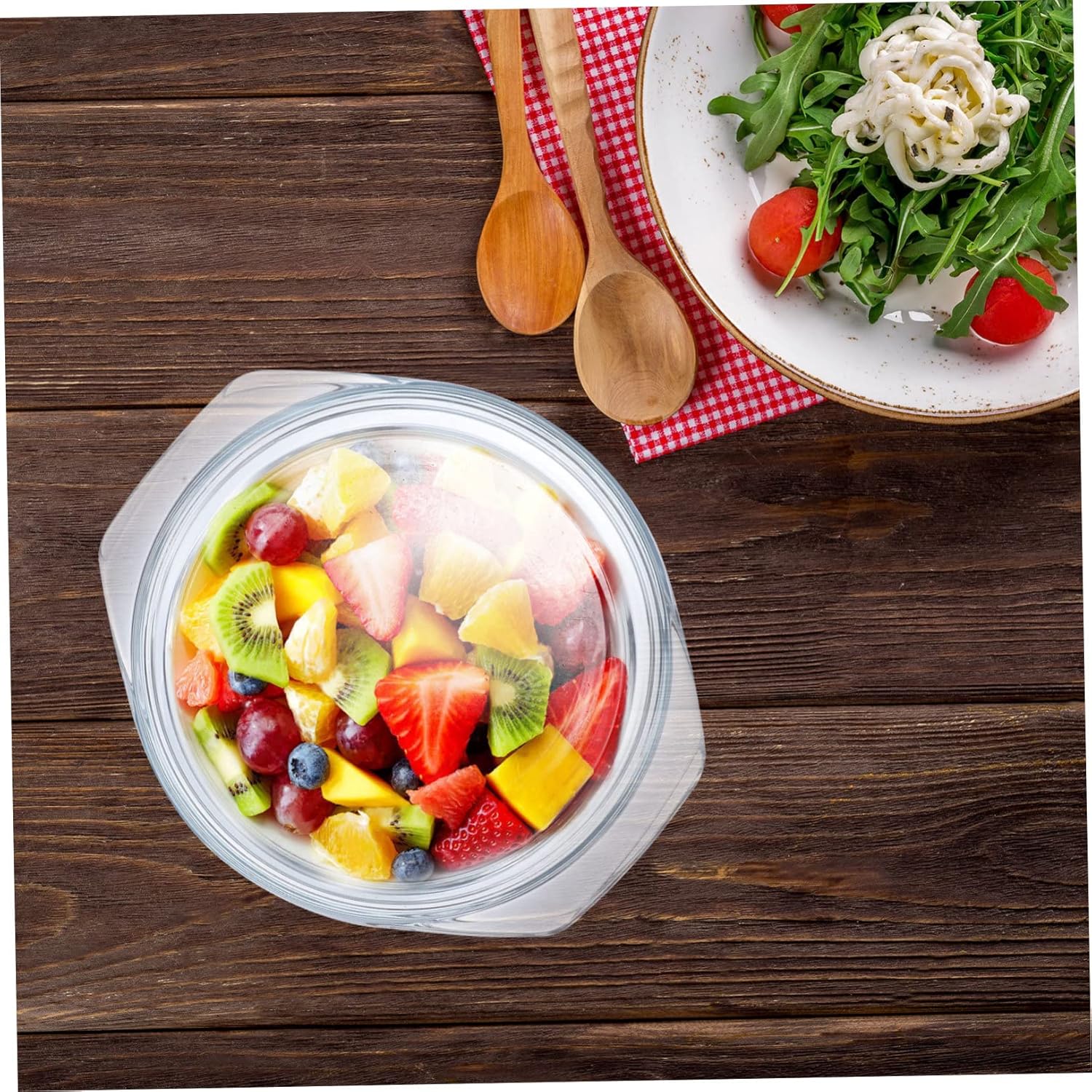 Microwave Safe Glass Casserole Bowl with Lid Round Glass Cookware for Home Kitchen for Baking Steaming and Serving