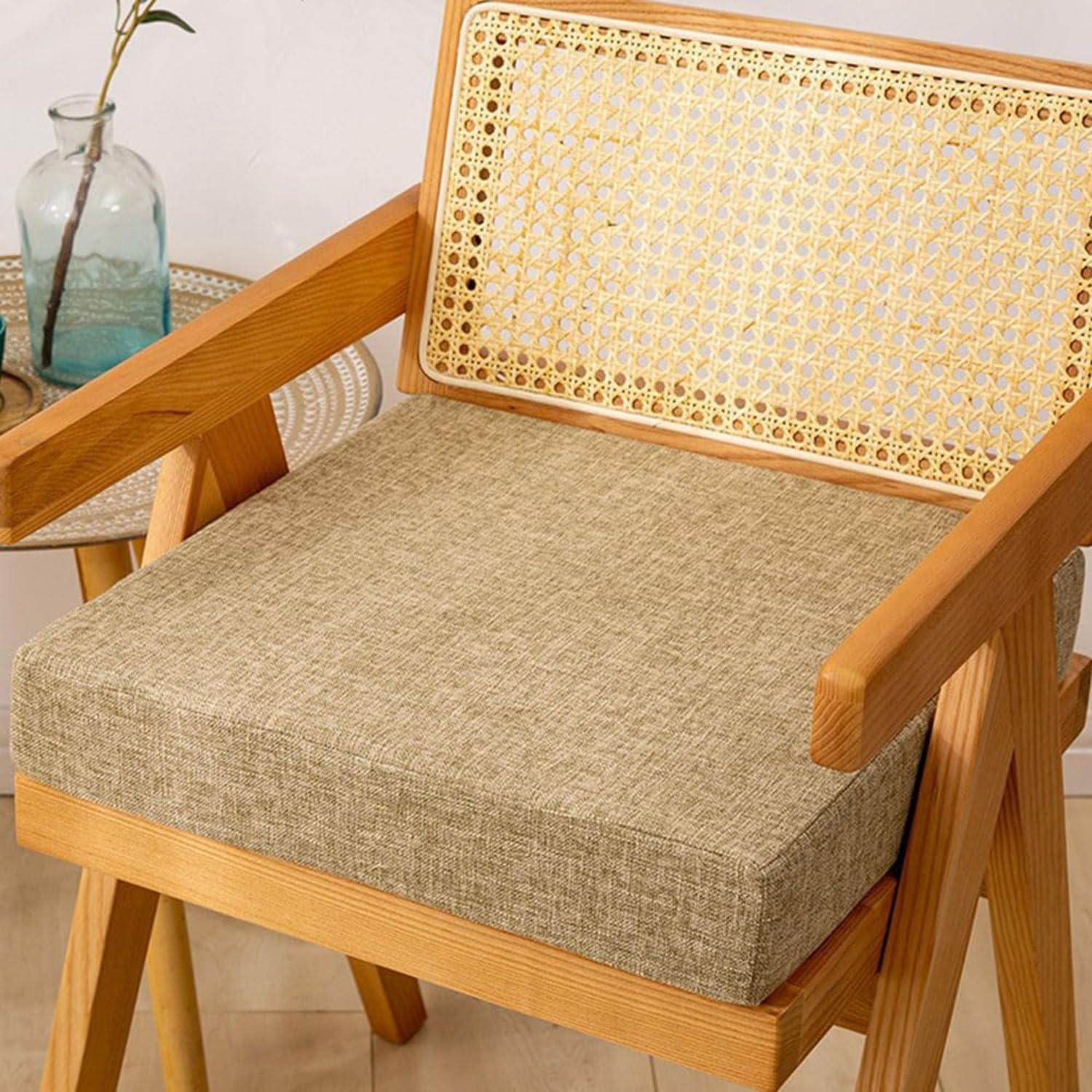 Hoowarm Chair Cushion Kitchen, Memory Foam Chair Pads, 25/28/30/35/40/45/50/55/60cm Non-Slip Chair Pads，Outdoor Indoor Seat Cushion, Removable for Dining Office Garden Chair(Colour7,35x35x8cm)