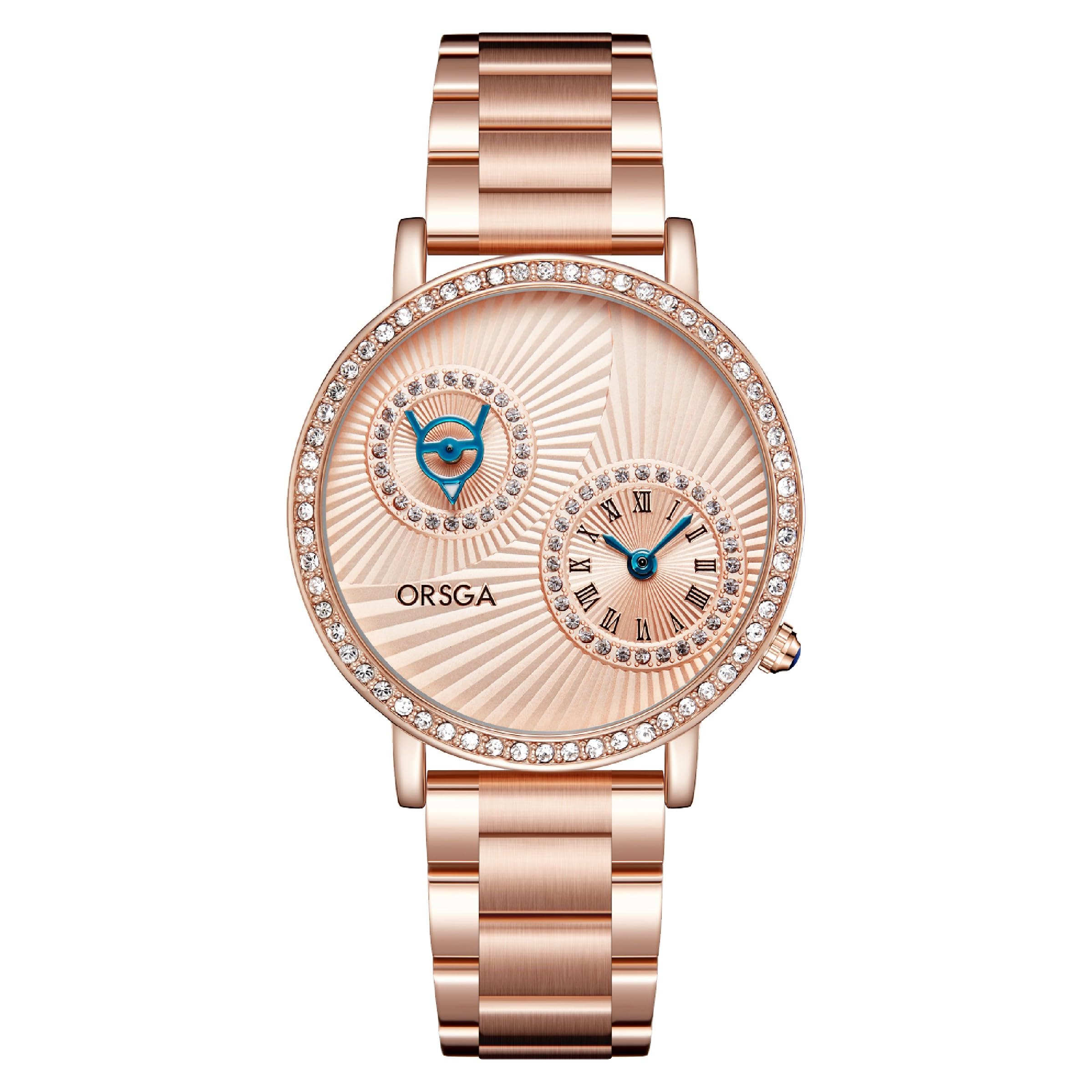 ORSGA Stainless Steel Women Watches Brillen Analog Rose Gold Watch For Women & Girls - Latest Unique Big Dial Stylish Waterproof Wrist Ladies Watches (B0CRPGNNQT) Amazon Price History, Amazon Price Tracker