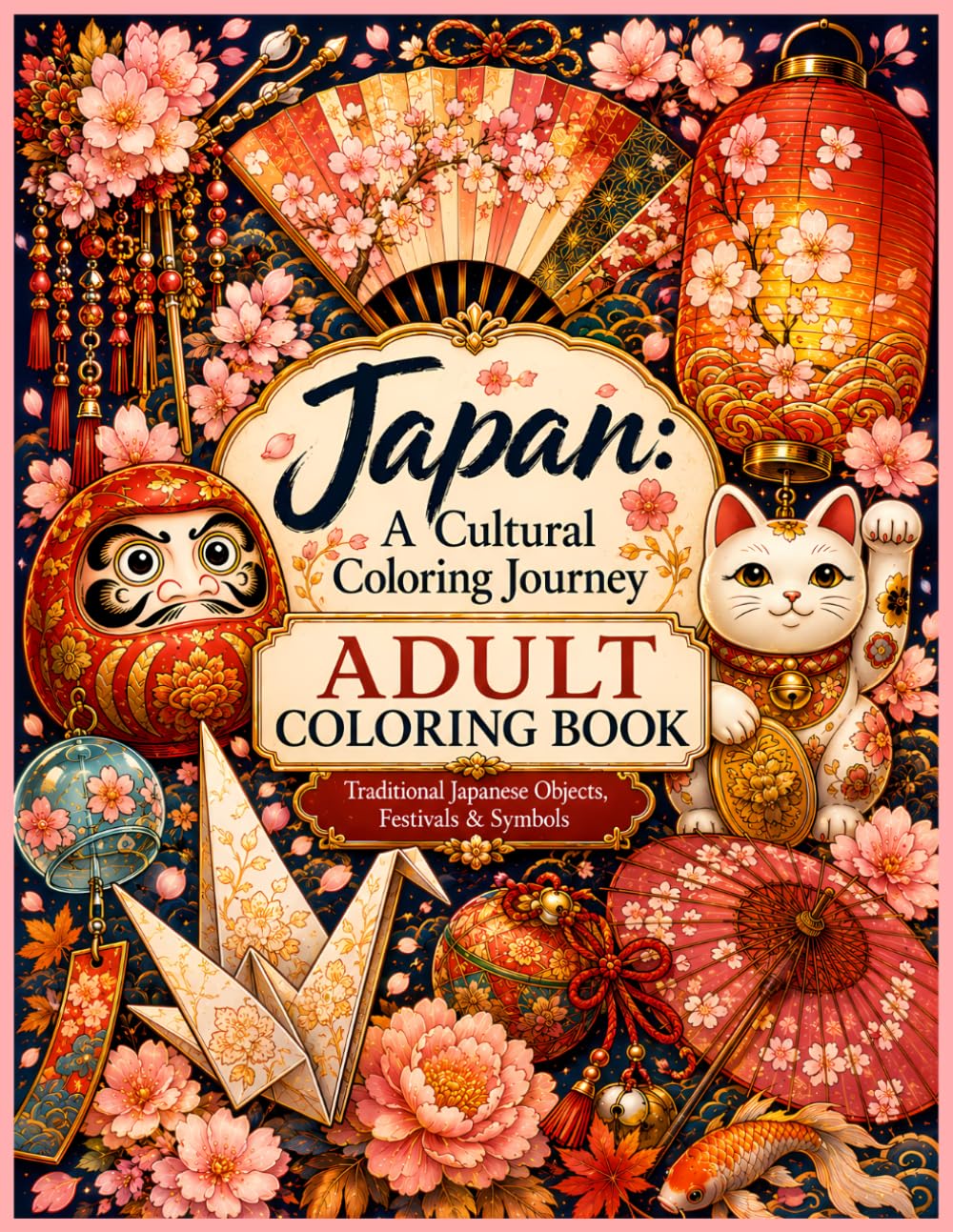 Japan A Cultural Coloring Journey: ADULT COLORING BOOK Traditional Japanese Objects, Festivals & Symbols