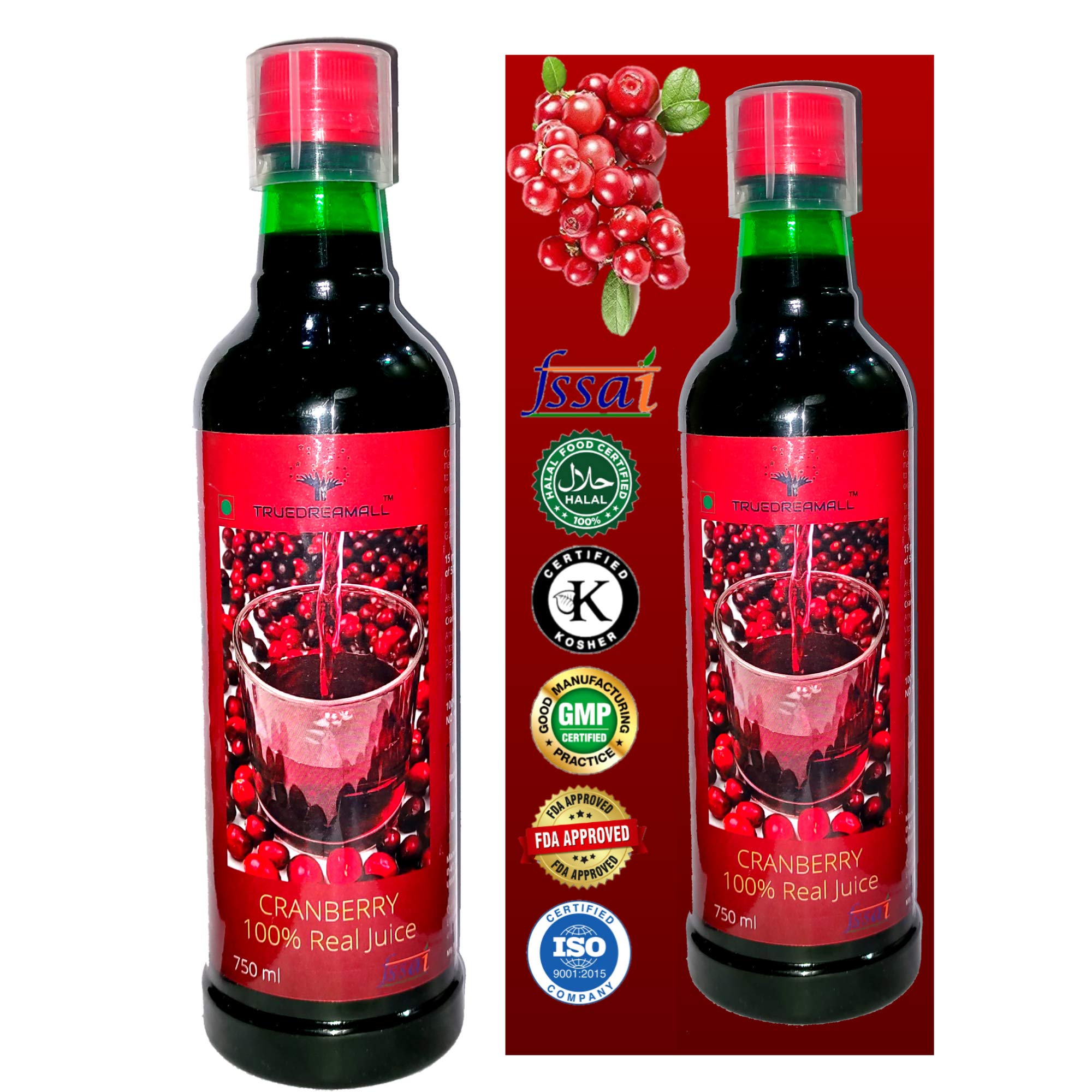 Buy Truedreamall Cranberry Juice Pure Quality,pcos Unsweetened, Pure