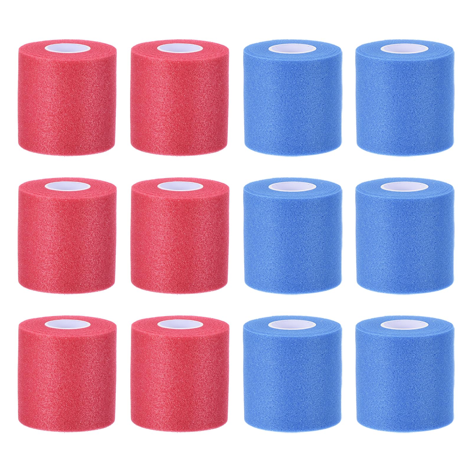 PATIKIL 12 Pack Foam Sports Pre-Wrap Athletic Tape Sports Elastic Wrap 30 Yard Breathable Bandage Rolls Tennis Racquet