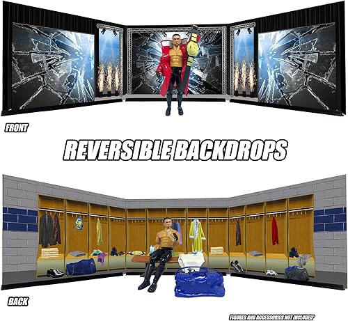 Miniatura 3 de Dioramas reversibles de acción de lucha libre para WWE Wrestling Figuras de acción