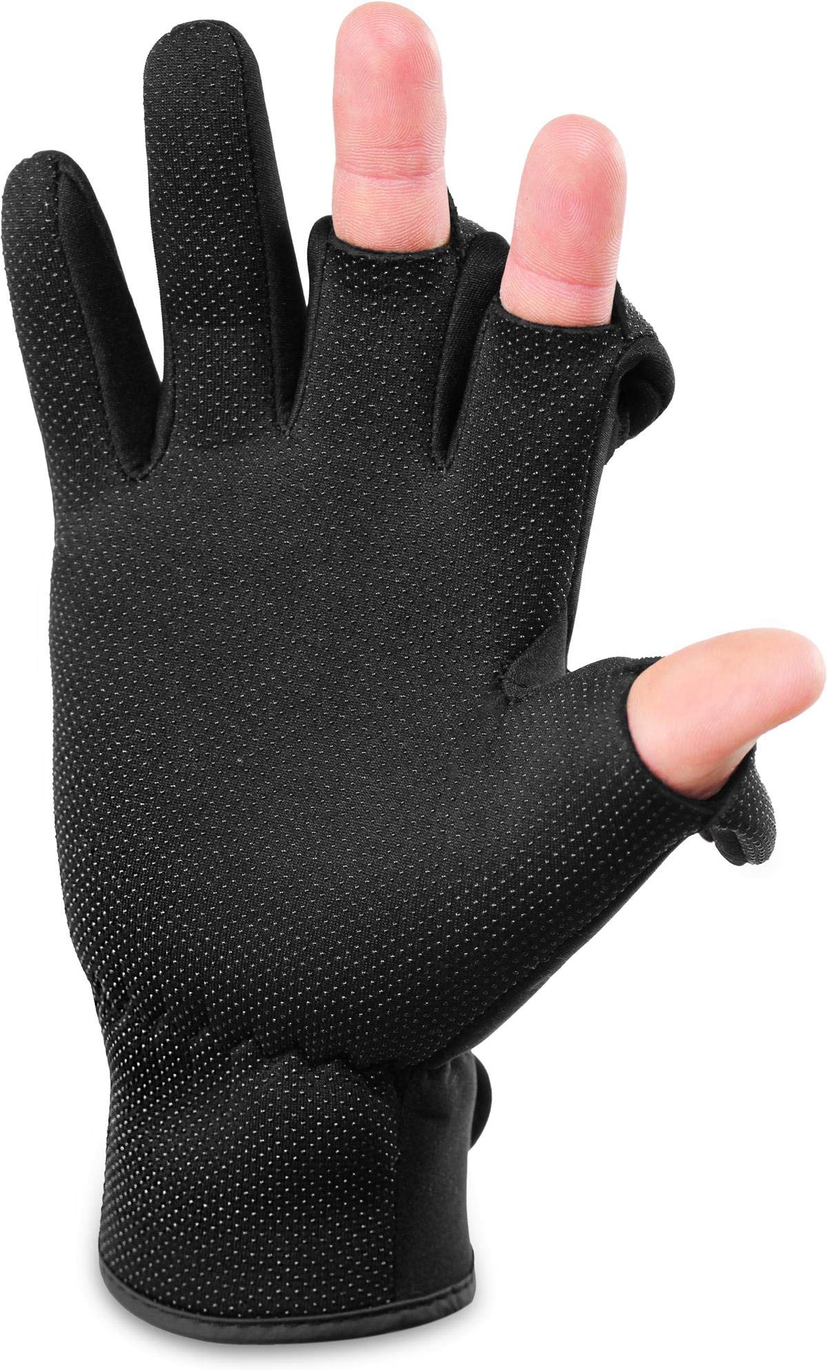 normani Wasser- und Winddichte Angel Handschuhe Winterhandschuhe Fishingsports Anglerhandschuhe 2,5 mm Titanium-Neopren
