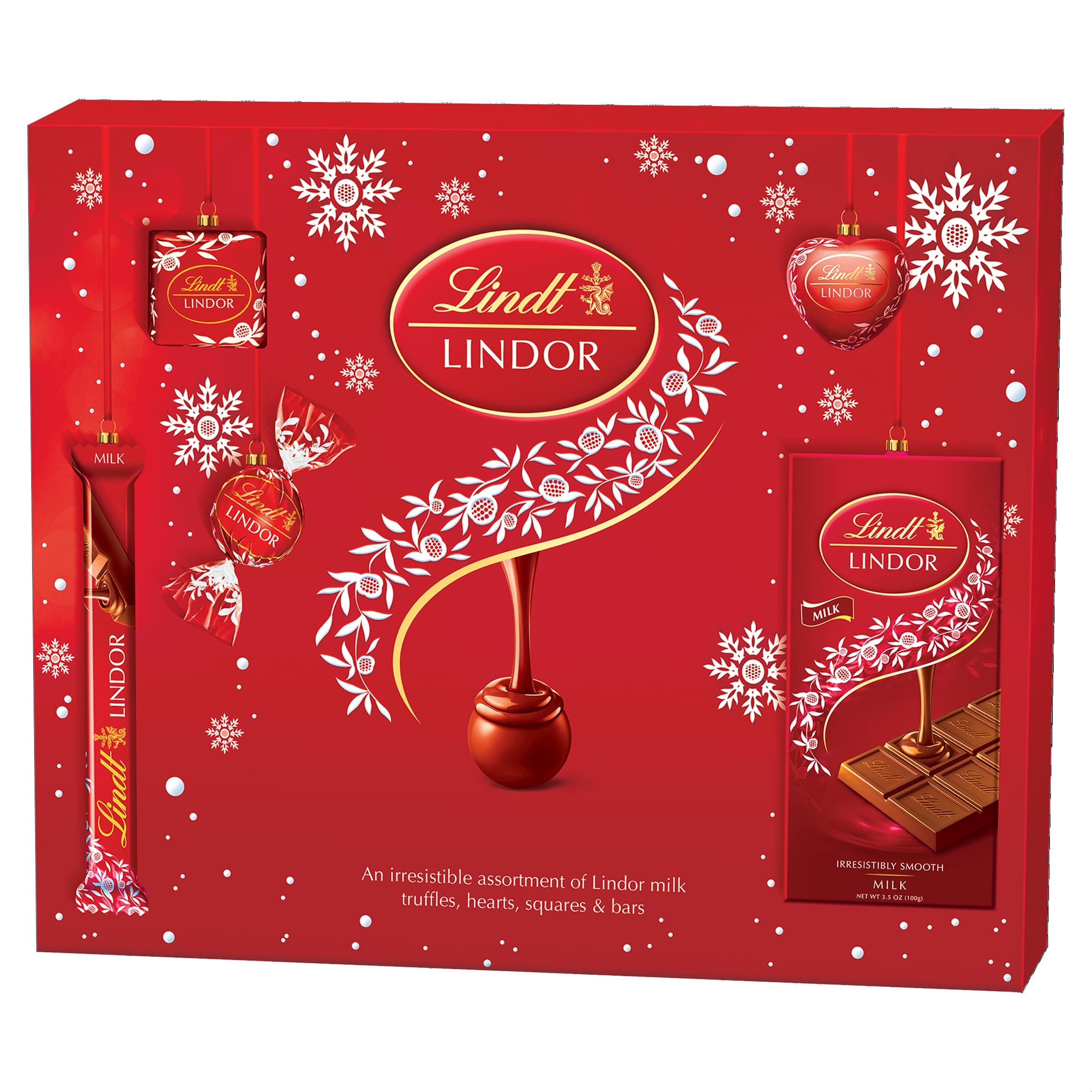 Lindt Lindor Milk Chocolate Christmas Selection Box – Medium 234g