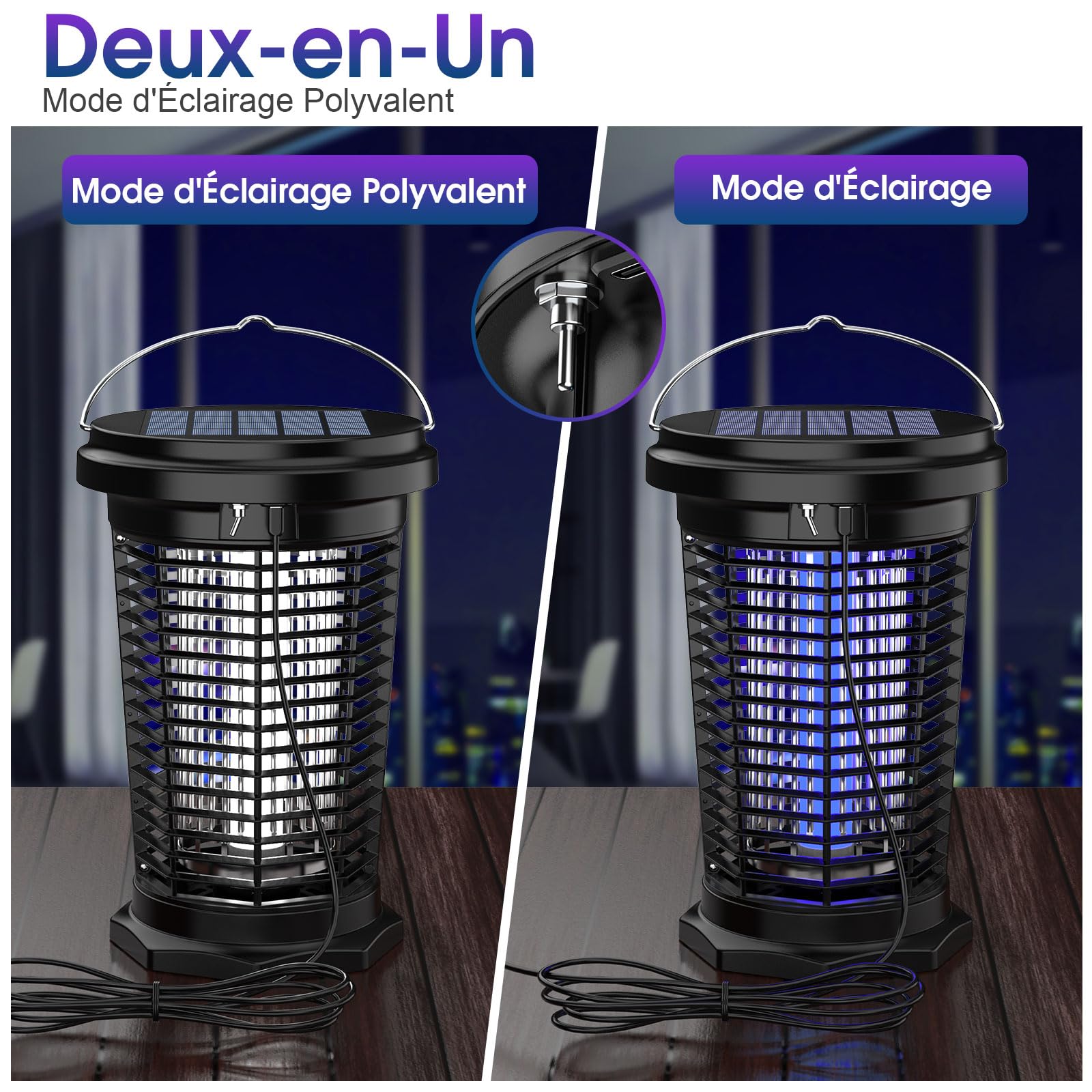 PALONE Lampe Anti Moustique Solaire 4500V