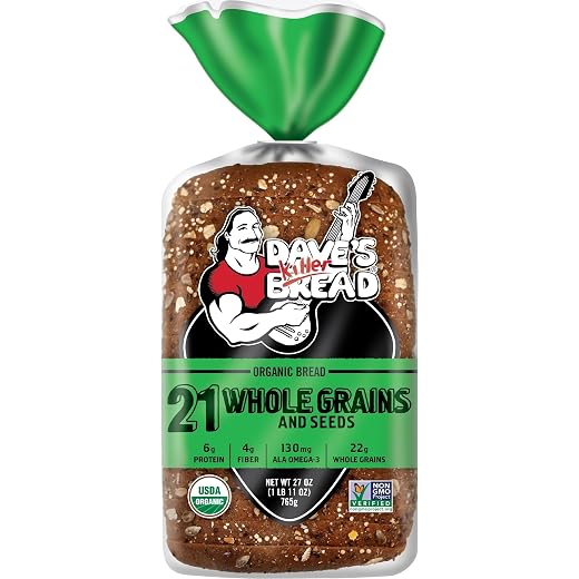 Dave's Killer Bread 21 Whole Grains and Seeds, Whole Grain Organic Bread, 27 oz Loaf