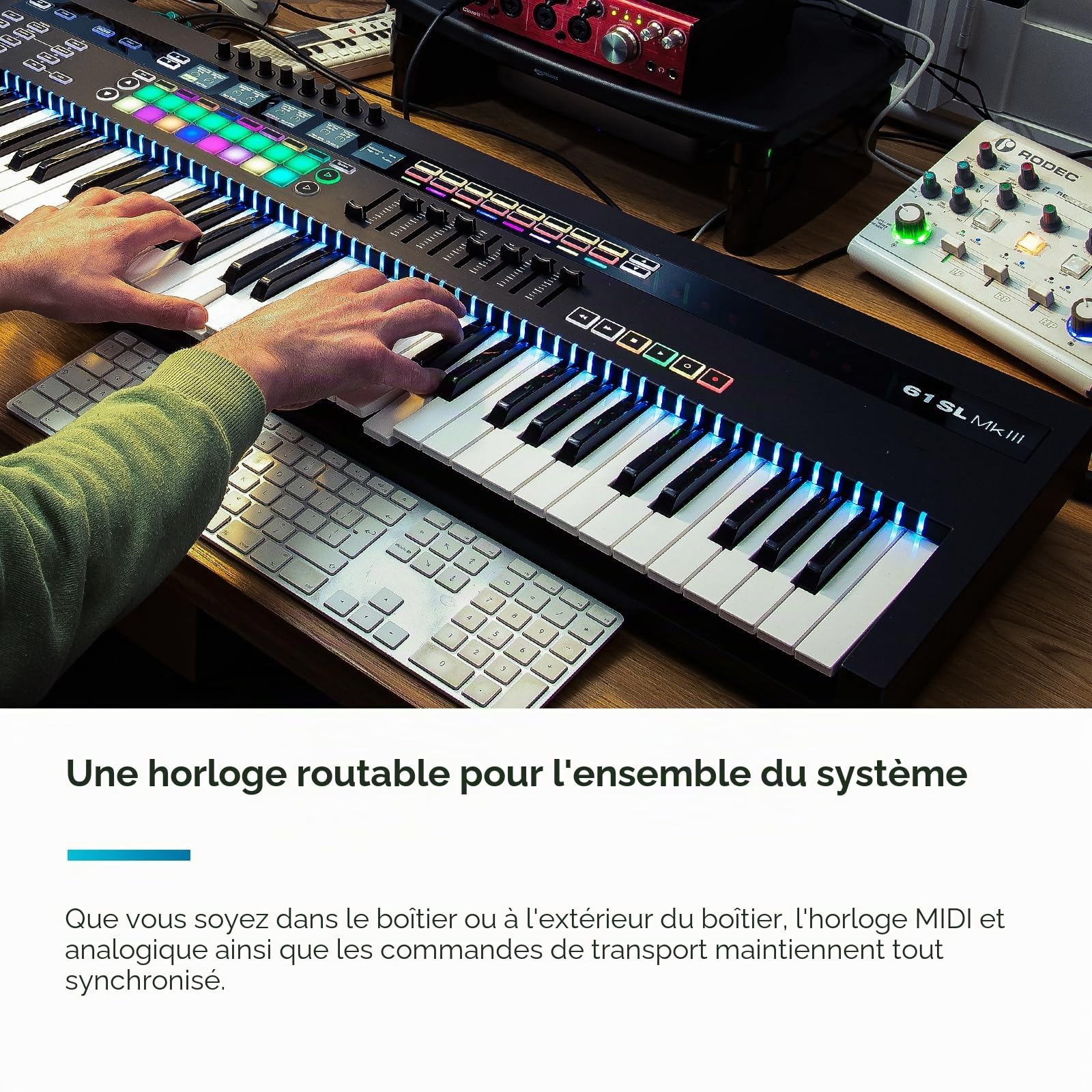 Novation 61SL MkIII Clavier maître MIDI de 61 touches et séquenceur offrant une intégration avec les STAN