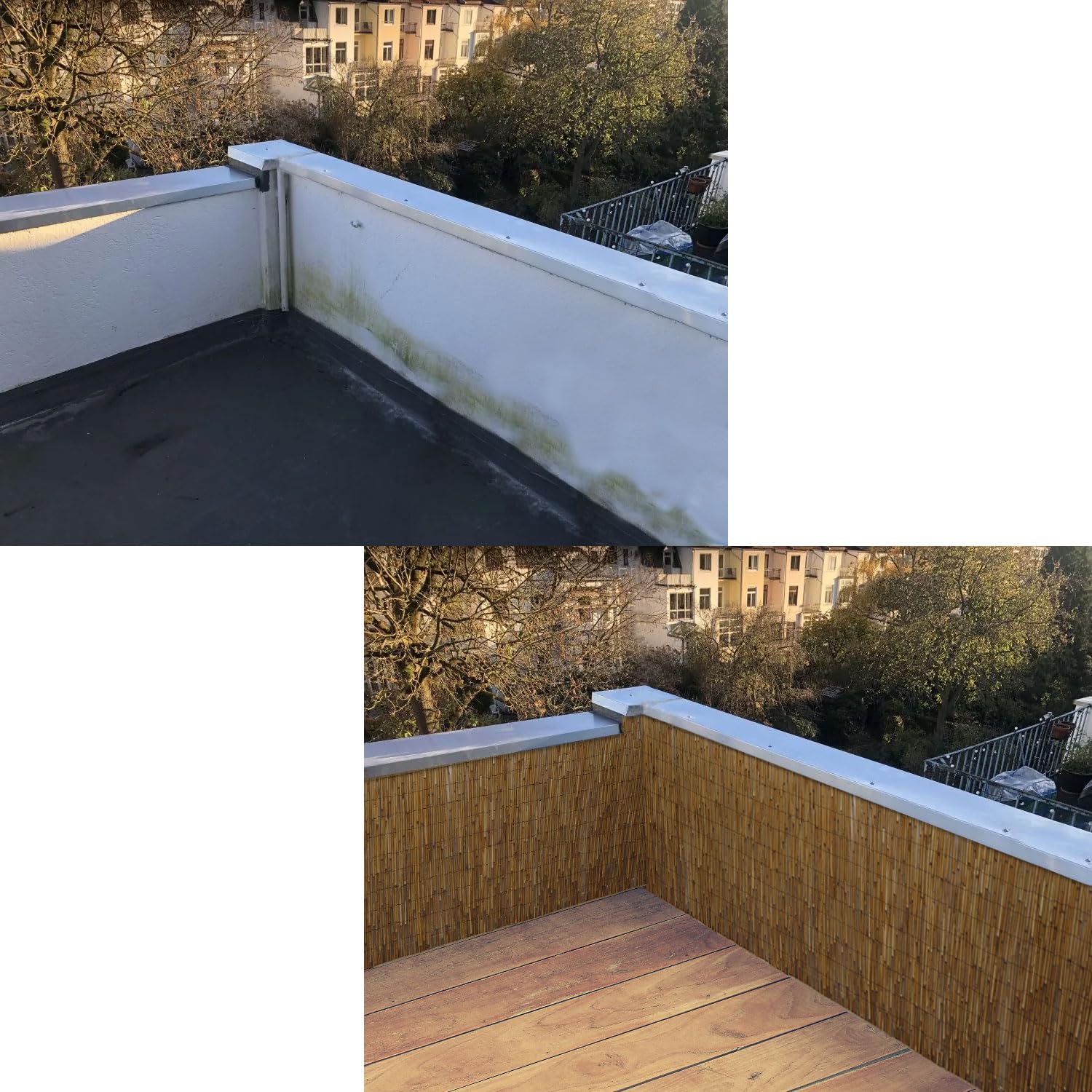 urfence Brise Vue Jardin 110x600 Canisse Roseau Opaque - Clôture Balcon Terrasse Pergola Carport - Pare Soleil Coupe Vent - Barriere Exterieur Protection Intimité Paravent Occultant Naturel Résistant