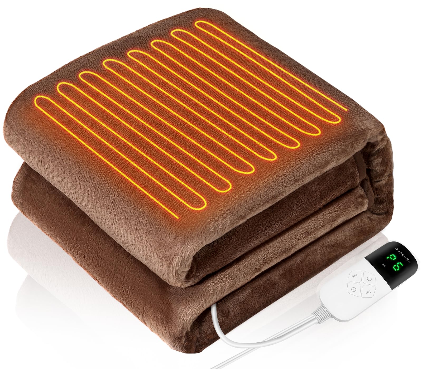 HESHARE 電気毛布 掛け敷き兼用 188×130CM 【大きいサイズ・両面フランネル素材】 電気ブランケット 8段階温度調節 4段階切タイマー 電気ひざ掛け 3分速暖 厚手生地 丸洗い可能 抗菌 防臭 ダ… Amazon.co.jp : Heshare 電気毛布 掛け敷き兼用 188×130cm 【大きい