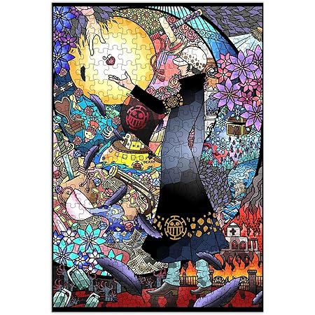 Amazon ワンピース パズル 500ピース 38x52cm トラファルガー ロー ステンドグラス 人気 キャラクター One Piece パズル 木製 小学生 すみっこぐらし 溢れる想い 初心者向け ギフト プレゼント ジグソーパズル おもちゃ