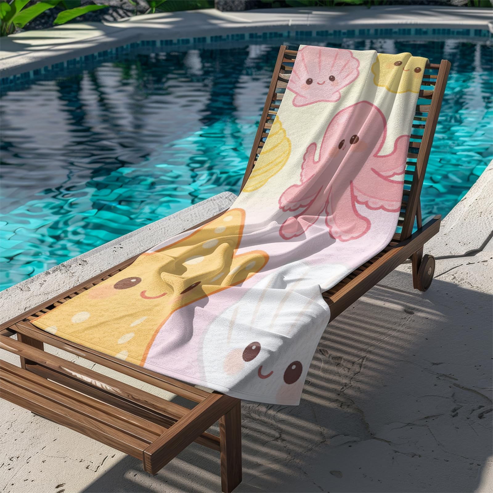 Fouta PlageShells De Plage Jaune Modèle Surdimensionné avec Diverses Tailles, Respirante et Portable, Parfaite pour Voyages Sorties Piscine et Usage Extérieur Quotidien 90x160 cm