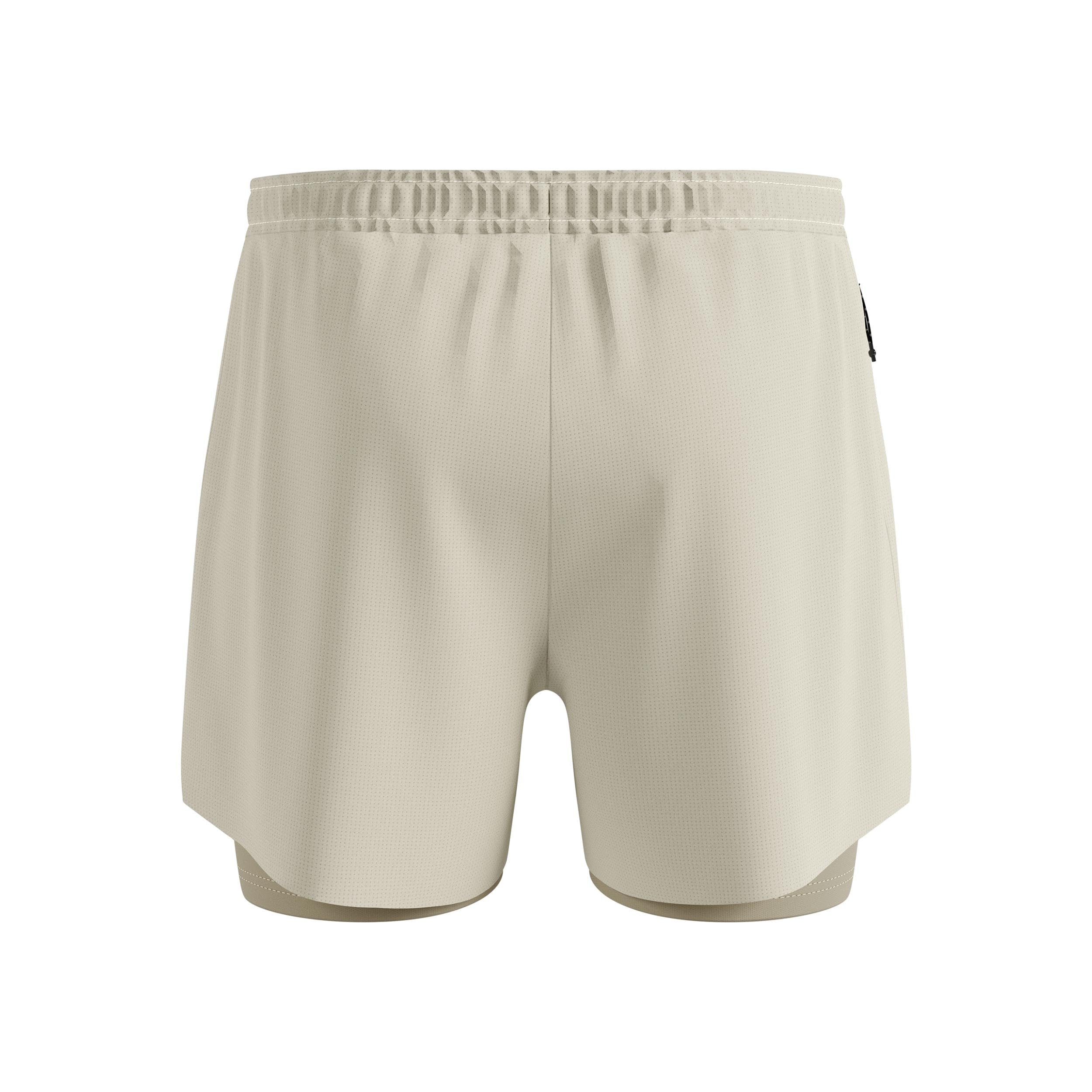 Odlo Zeroweight 5In 2In1 Pantaloncini da Corsa Uomini Grigio - Agate Gray - Vetiver XXL