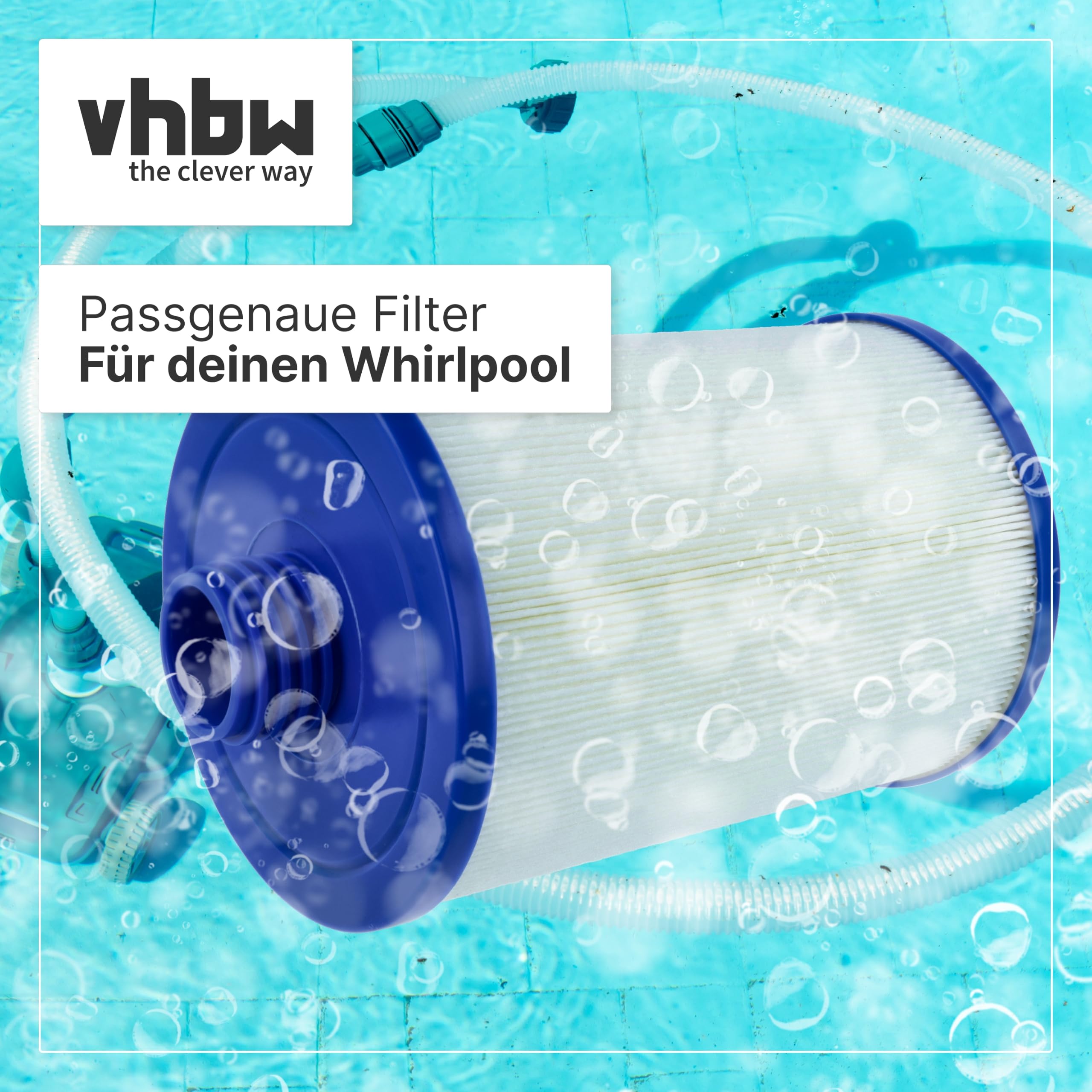 vhbw 2X Cartouche filtrante Remplacement pour Magnum WY45 pour Spa | bain à remous - Filtre de rechange blanc / bleu