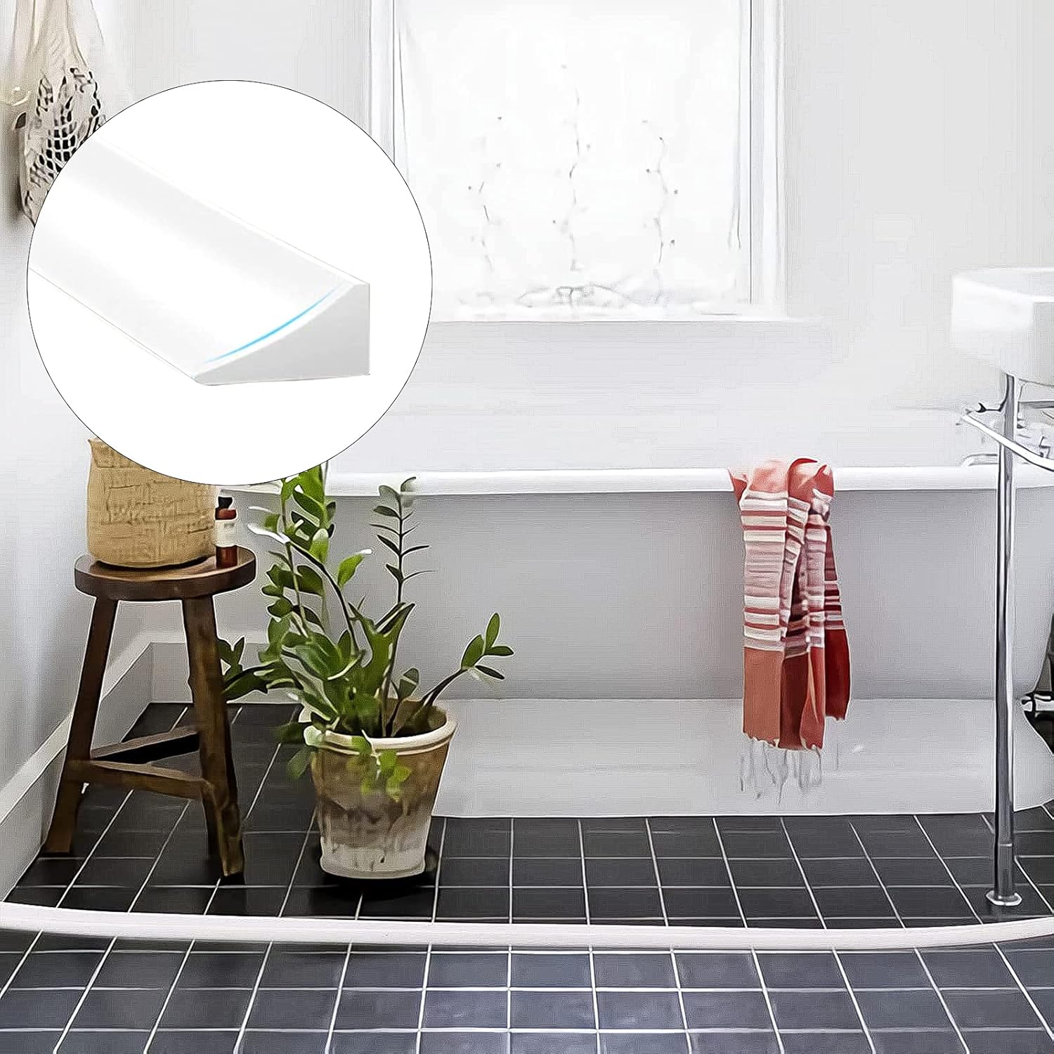 39 Inch/1 M Shower Door Threshold Bath Water Dam Threshold, Shower