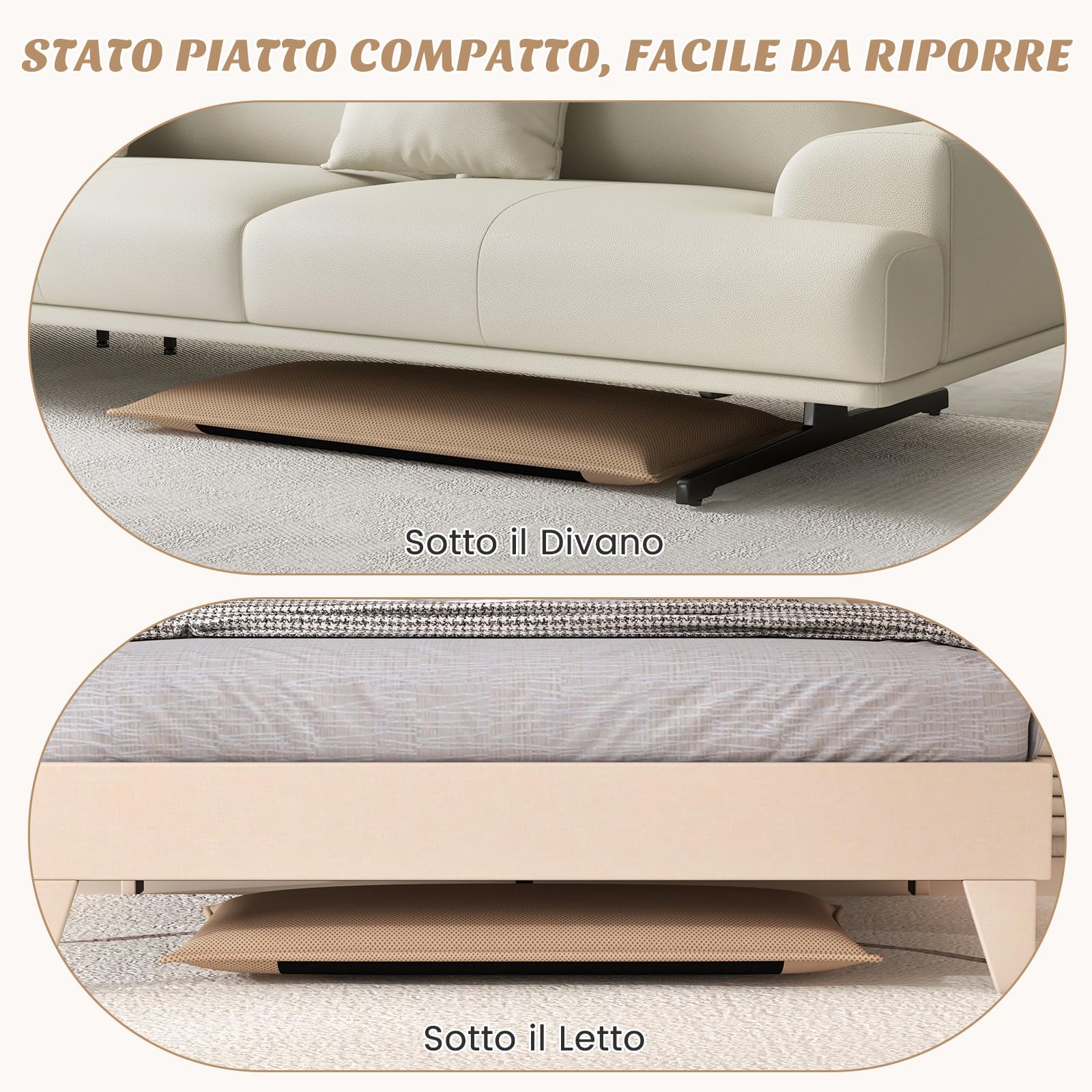 COSTWAY Sedia da Pavimento, con Schienale Regolabile a 6 Livelli, Cuscino da Terra Pighevole Imbottito in Spugna, Sedia Reclinabile per Salotto Camera da Letto Studio Relax Lettura (Beige)