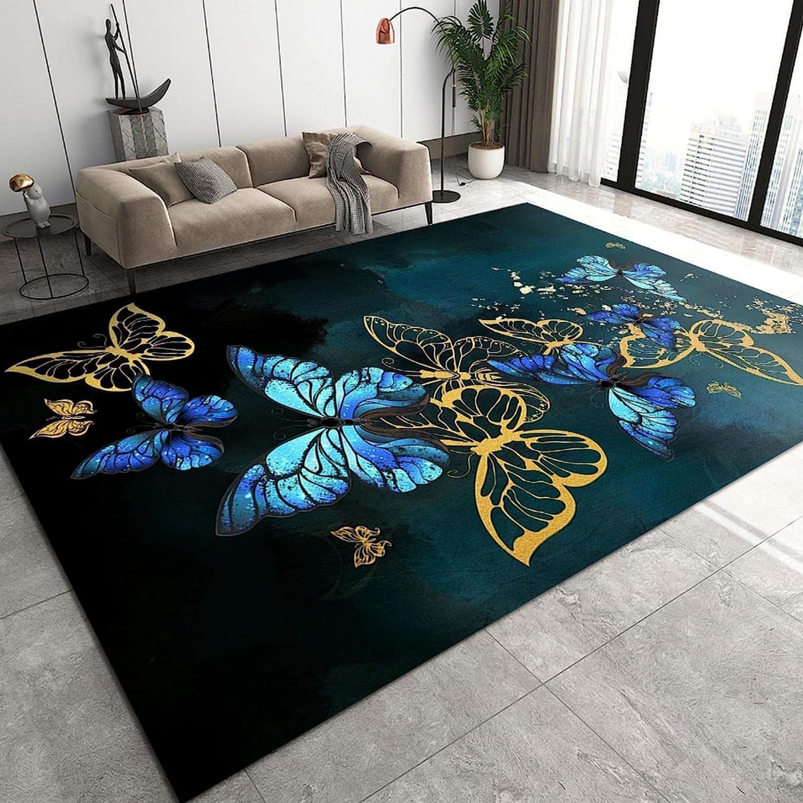 Tapis de salon antidérapant 140x200 cm pour éviter les glissades