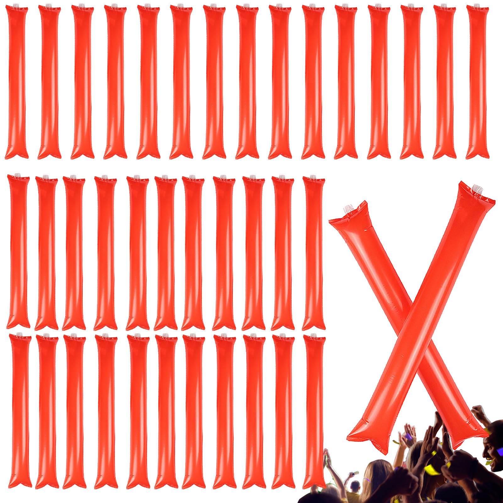 Thunder Sticks Noise Maker, Cheering Thunder Sticks, Pack of 40 Cheerleading Sticks, Encouragement Toy, Lightweight Party Cheer Stick, Noisemaker, Gift for Events, Parties and Celebrations