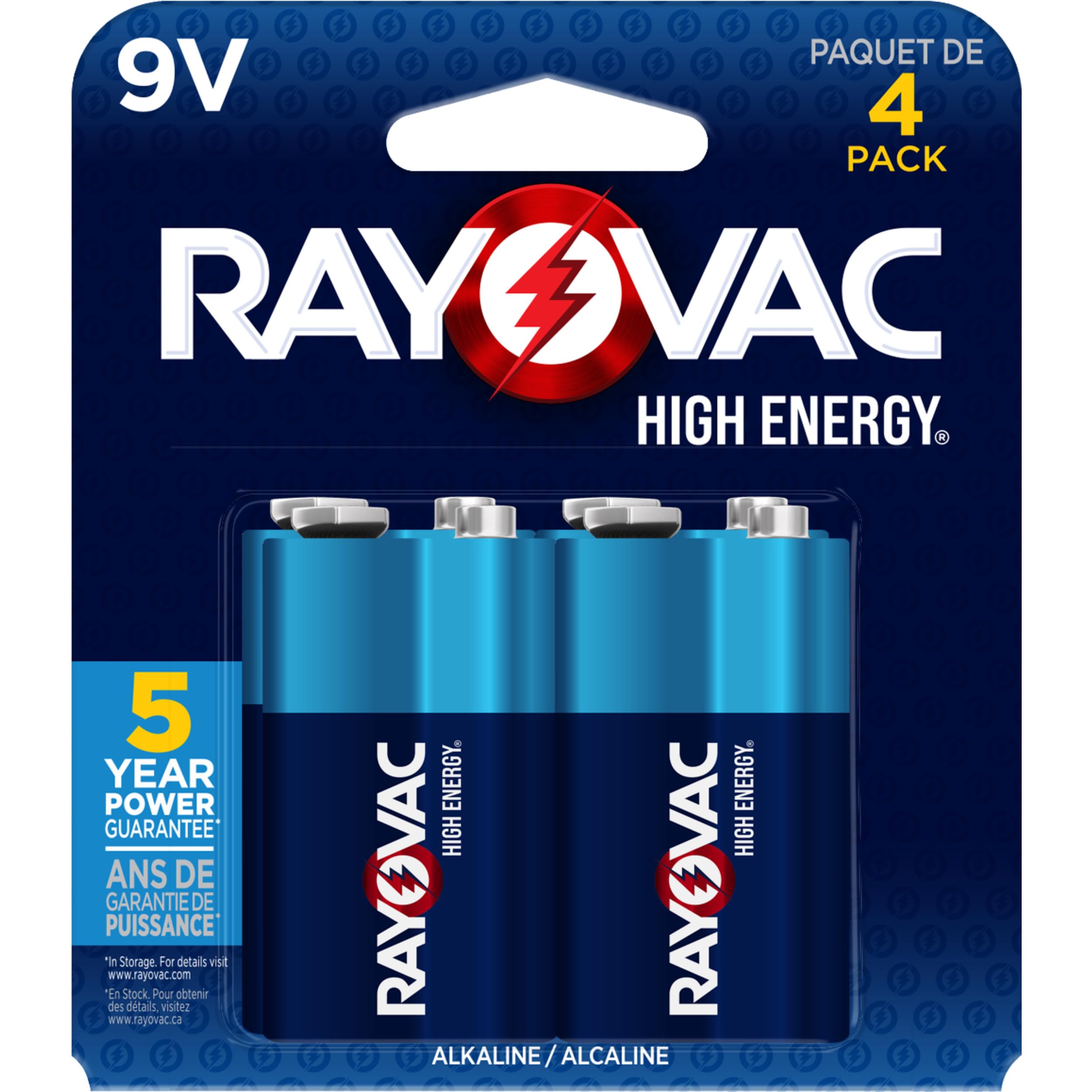Rayovac High Energy 9V Batteries (4 Pack)