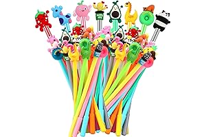 SANNIX Bulk Packs Gel Pens, 50 Units, Cartoon Design