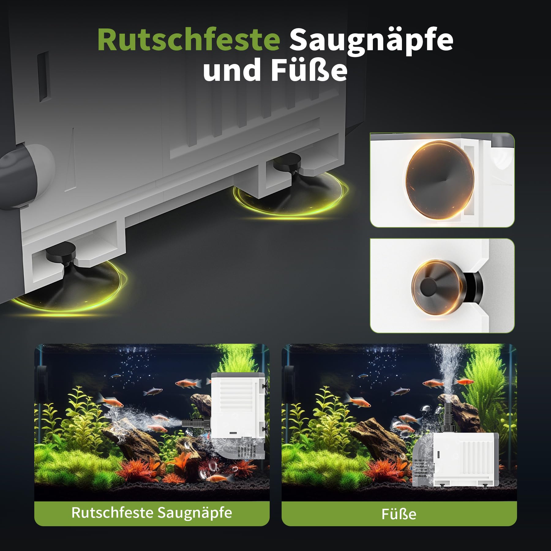 Forever Speed Aquarium Pumpe Teichpumpe 1500L/h Tauchpumpen Wasserpumpe für Gärten, Aquarium, Teich, Brunnen 25W
