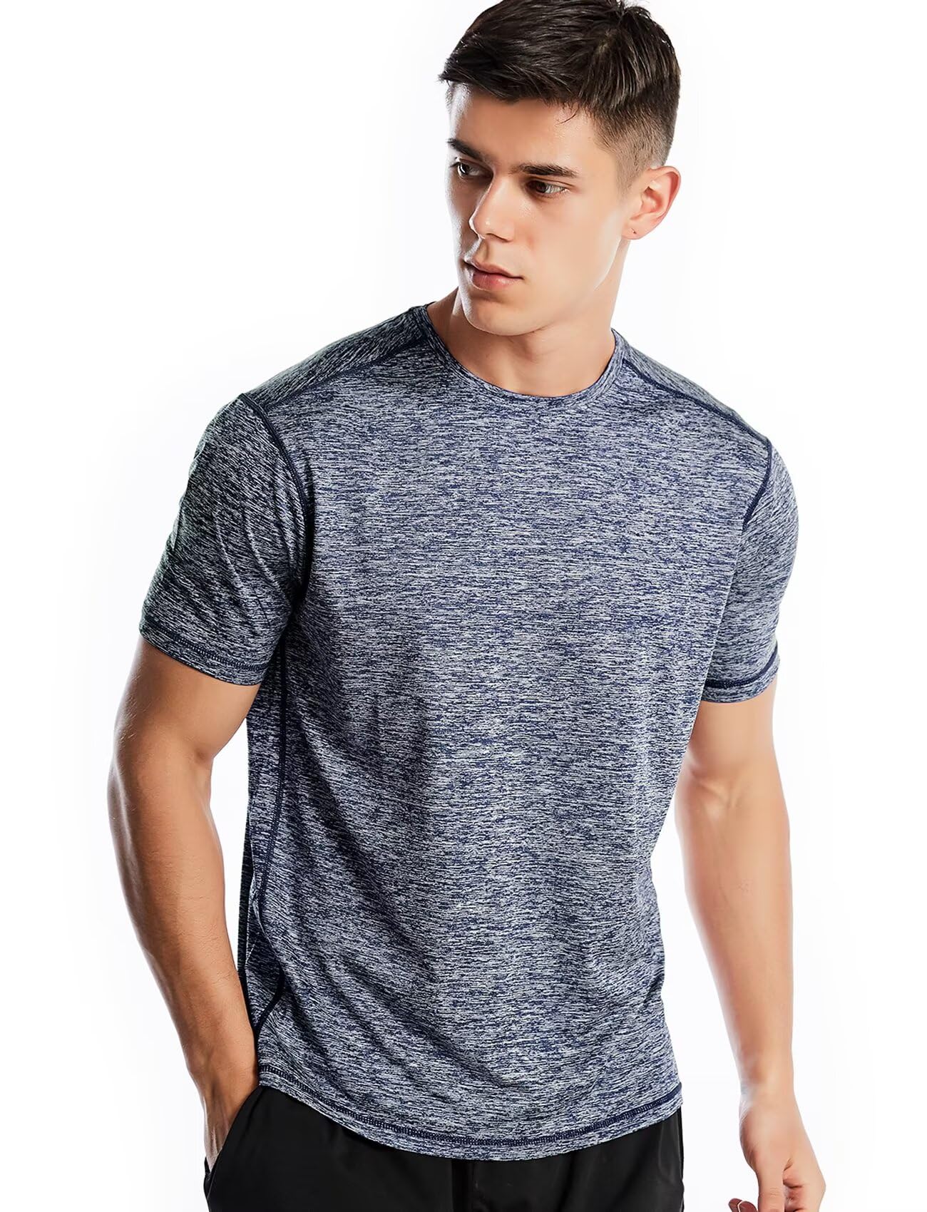 Sports T Shirt Men, Quick Dry Gym T Shirts Mens Running Top Short Sleeve