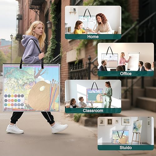 Miniatura 10 de Bolsa de almacenamiento de pósteres, bolsa de arte para organizar el aula de profesores (15 x 7 pulgadas)