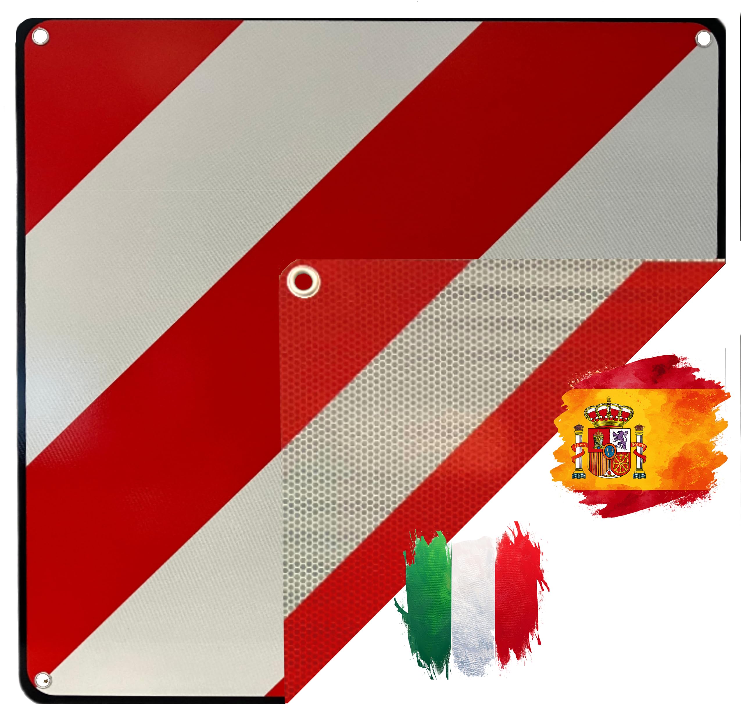 IHW 097605 - Señal de Advertencia, Color Rojo y Blanco, 50 x 50