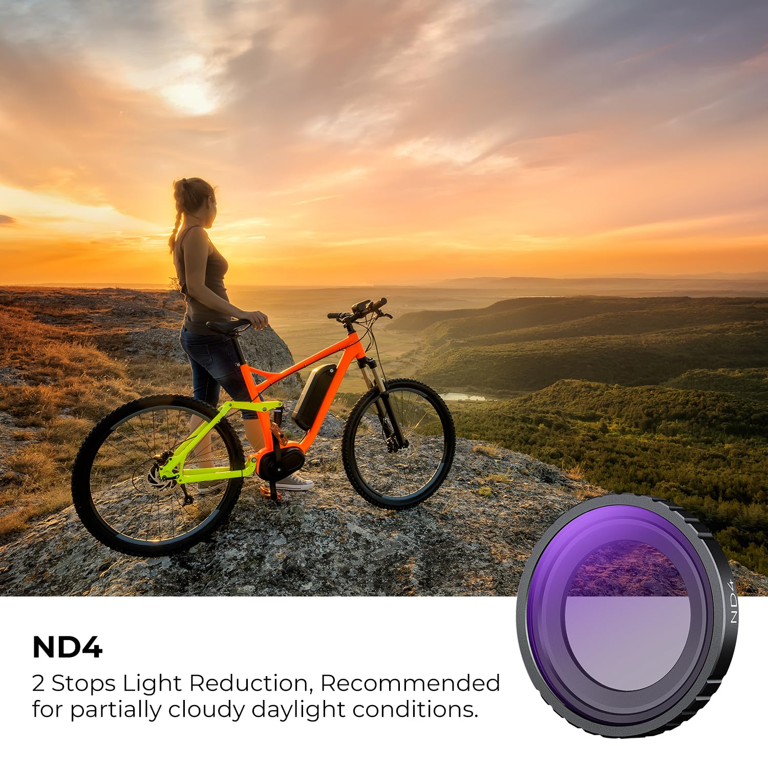K&F CONCEPT GO3S UV+CPL+ND4 Filter kompatibel mit Insta360 GO 3S, Action Kamera Zubehör, Polarisator ND Filter, mehrfach beschichtetes optisches HD Glas