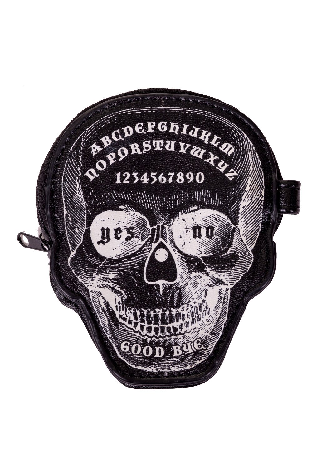 BannedBLACK SKULL SHAPE POWER TRIP COIN PURSE OUIJA BOARD OCCULT TATTOO  GOTH BEDLAM