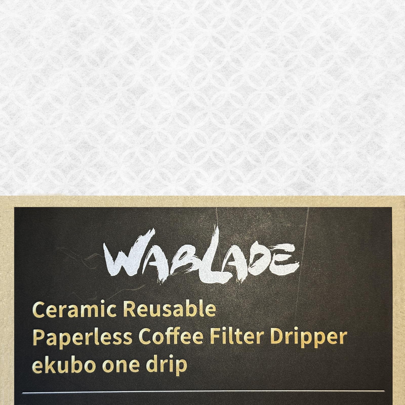 Wablade Filtro de café reutilizable de cerámica, 1-2 tazas, fabricado en Japón | Preparación sin papel, no necesita filtros de papel, incluye base dedicada y platillo para la preparación diaria del café