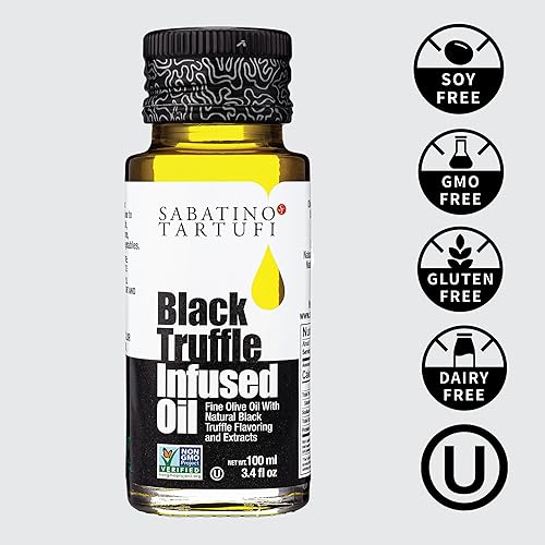 Miniatura 3 de Sabatino Trufas - Juego de regalo de aceite de trufa blanca y negra, aceite de oliva con infusión de trufa blanca, aceite de oliva con infusión de
