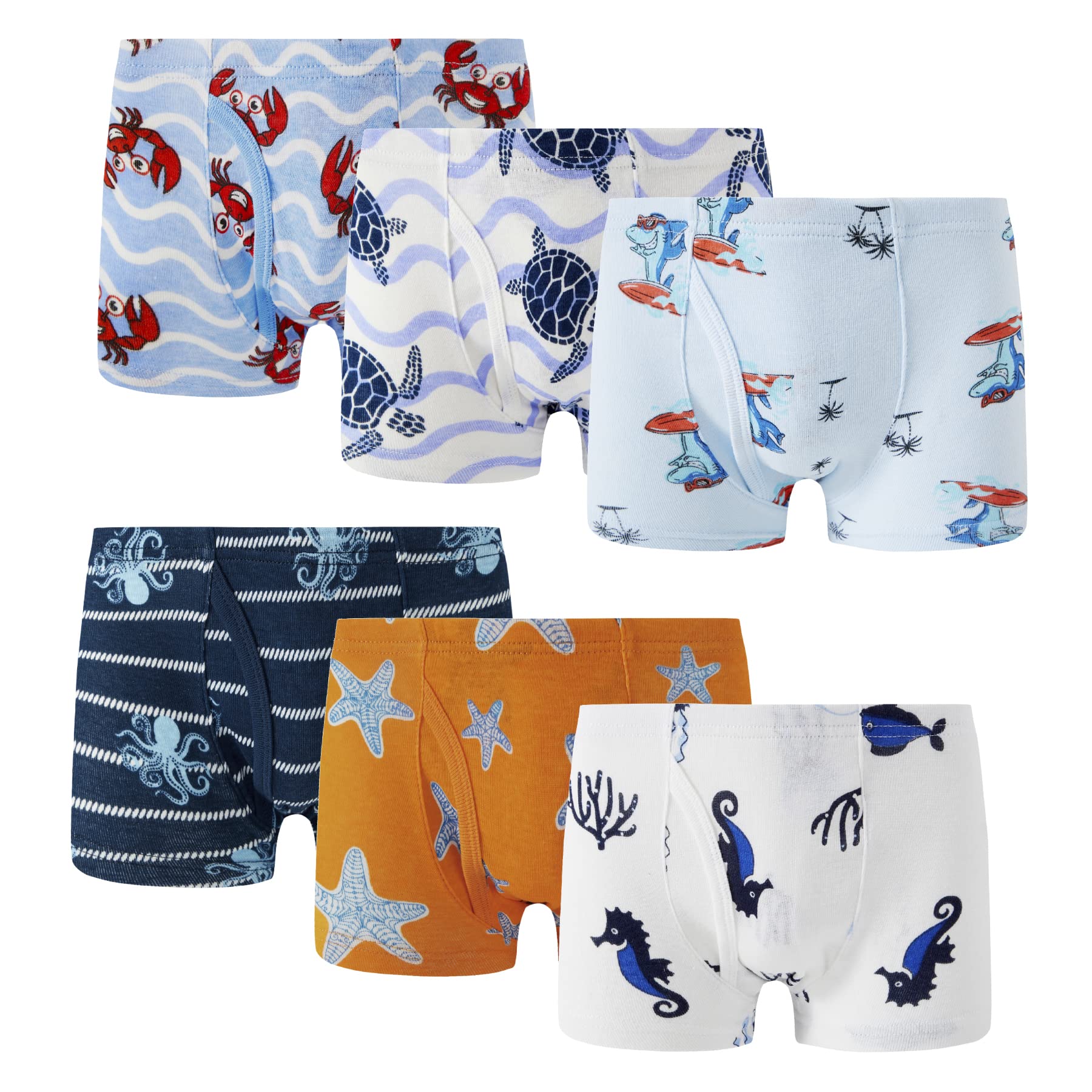 Family Feeling Little Boys' Cotton Boxer Brief Soft Underwear