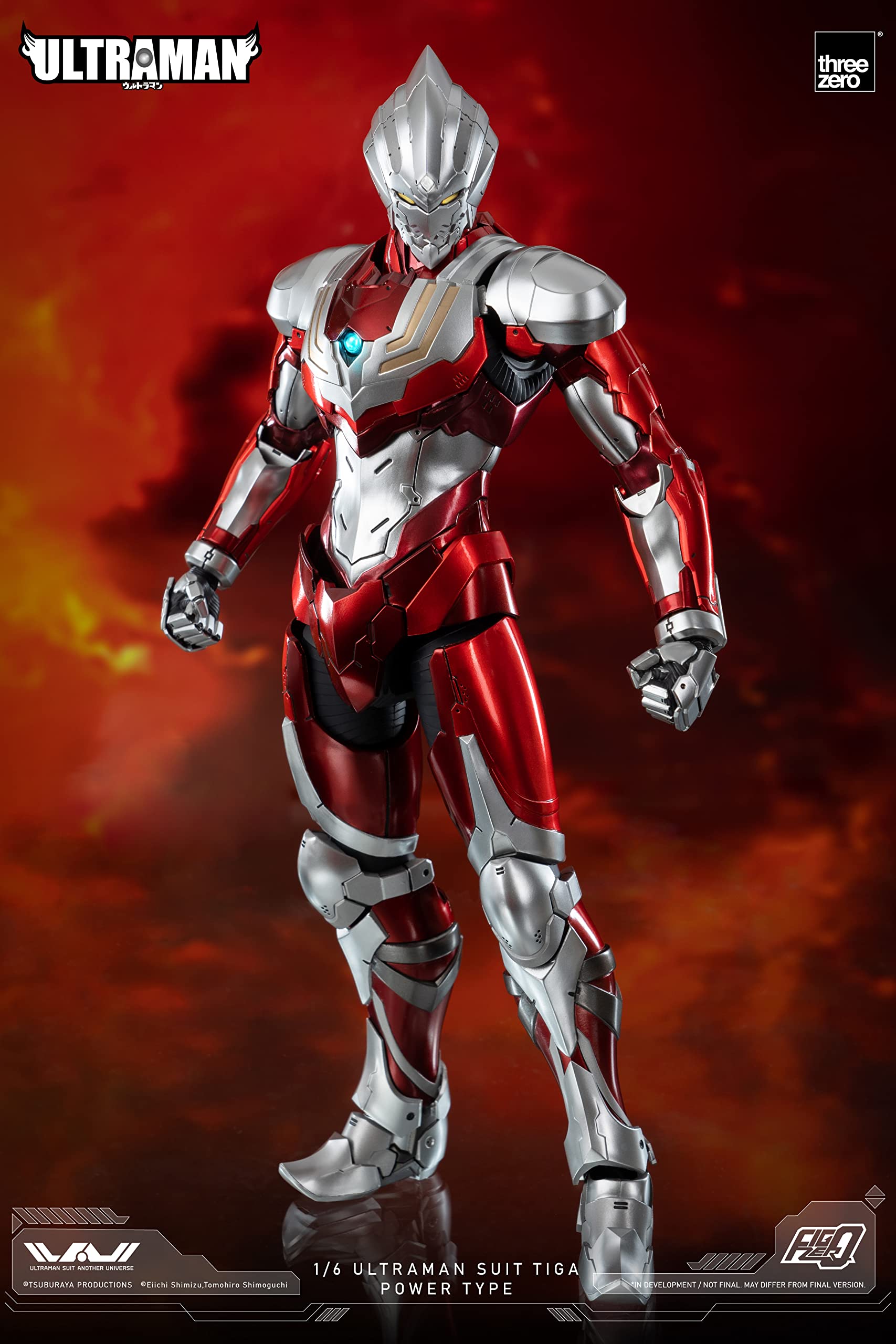 Amazon.com: threezero Ultraman Suit Tiga Power Type FigZero 1:6 